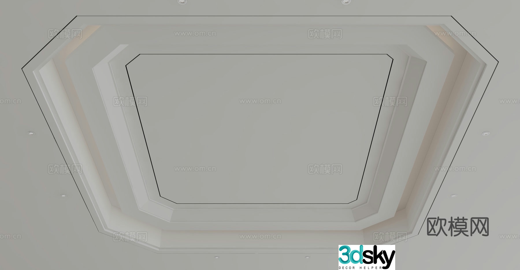 Modern ceiling 3d model
