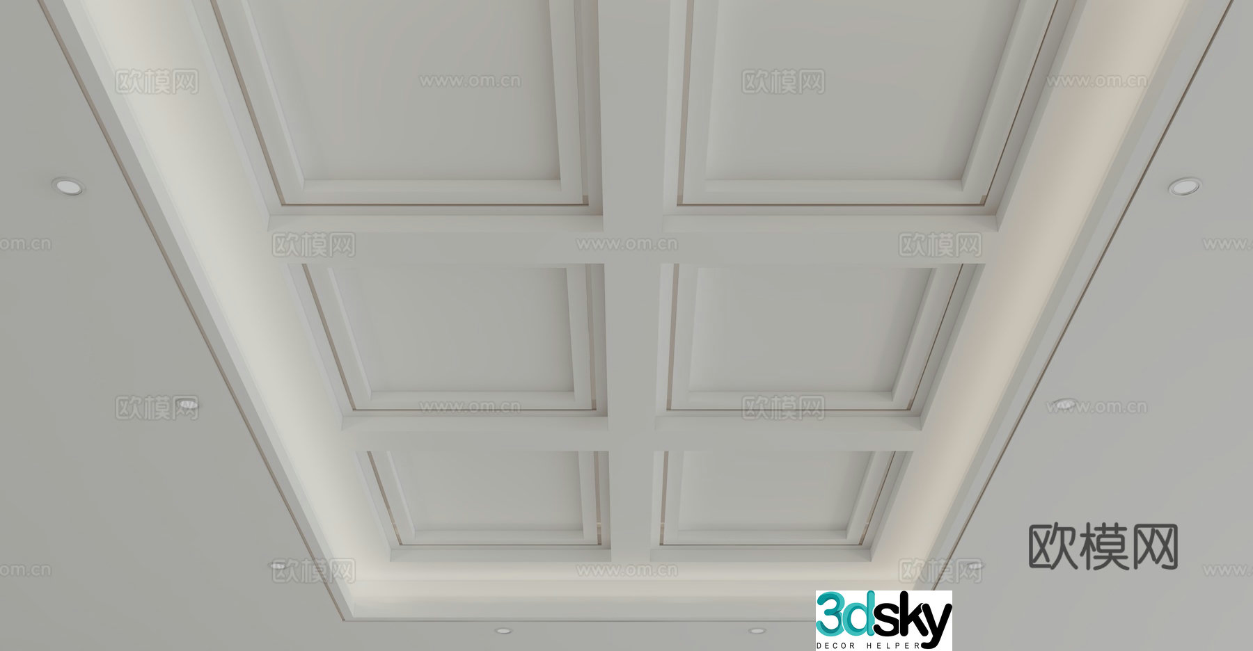 Modern ceiling 3d model