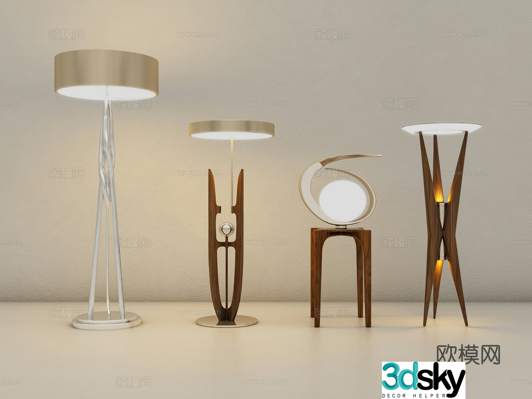 Modern floor lamp decorative lamp 3d model