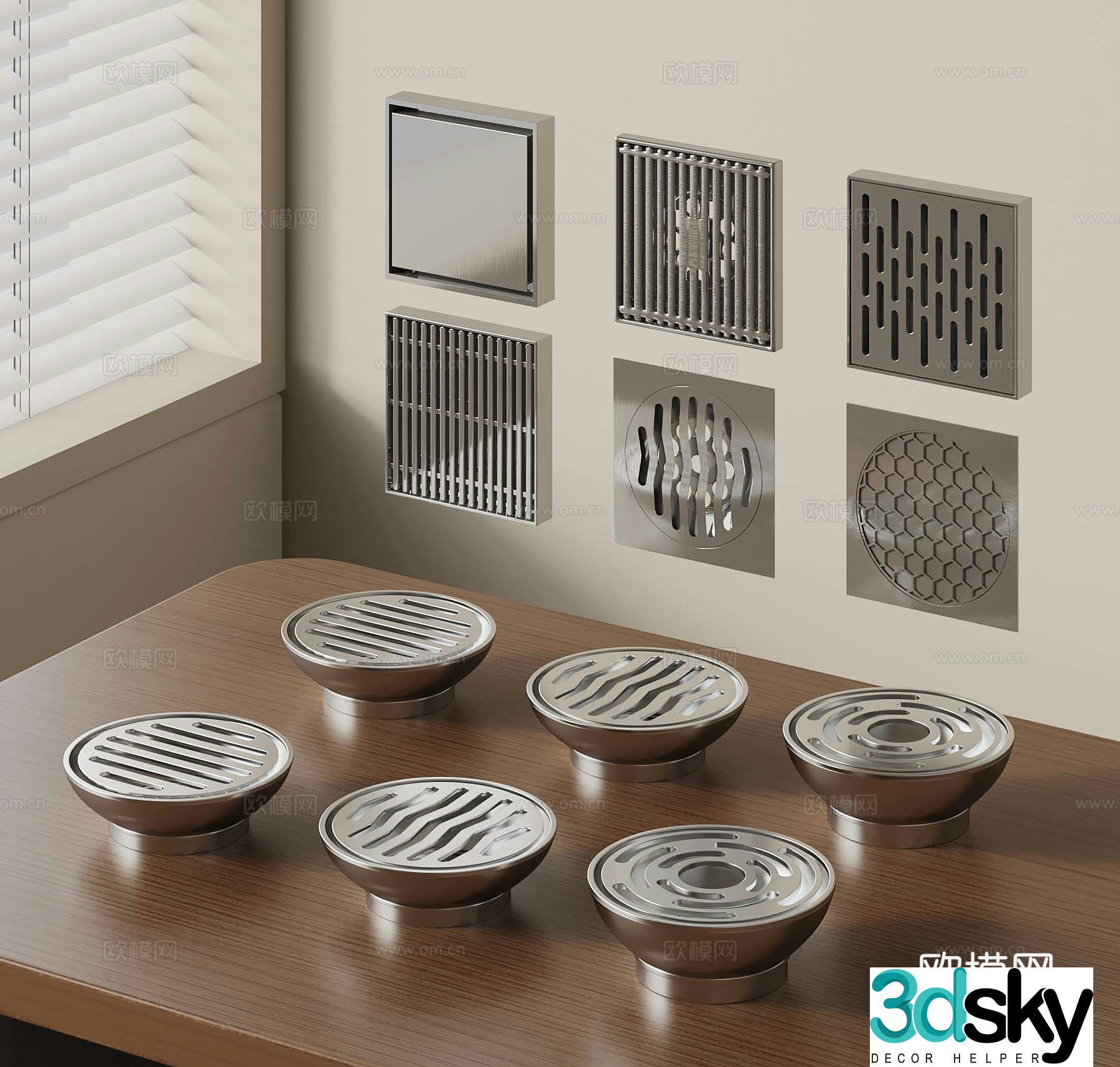 12 floor drain seamless floor drain 3d model 3d model