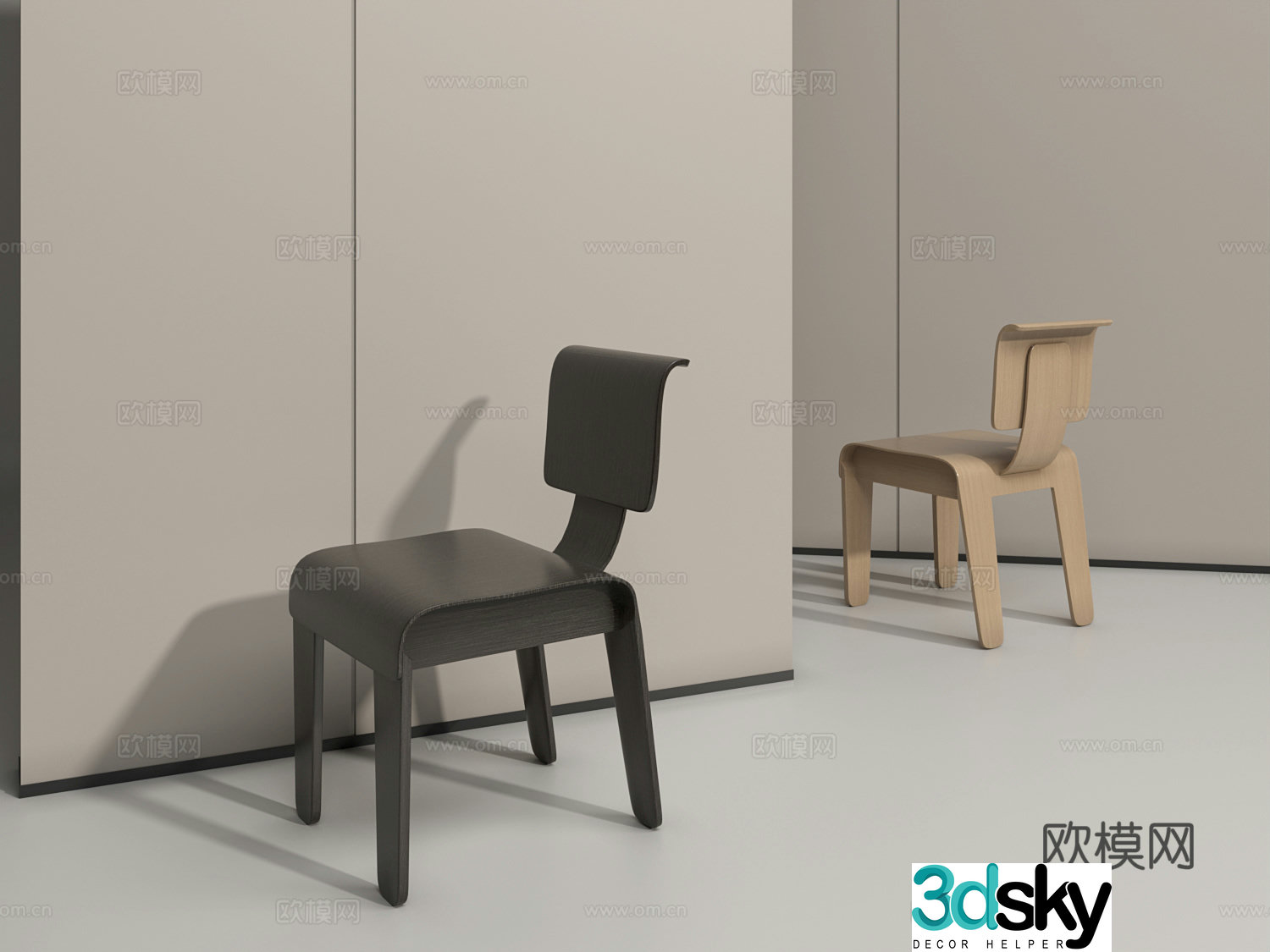 Now single chair medieval style chair 3d model