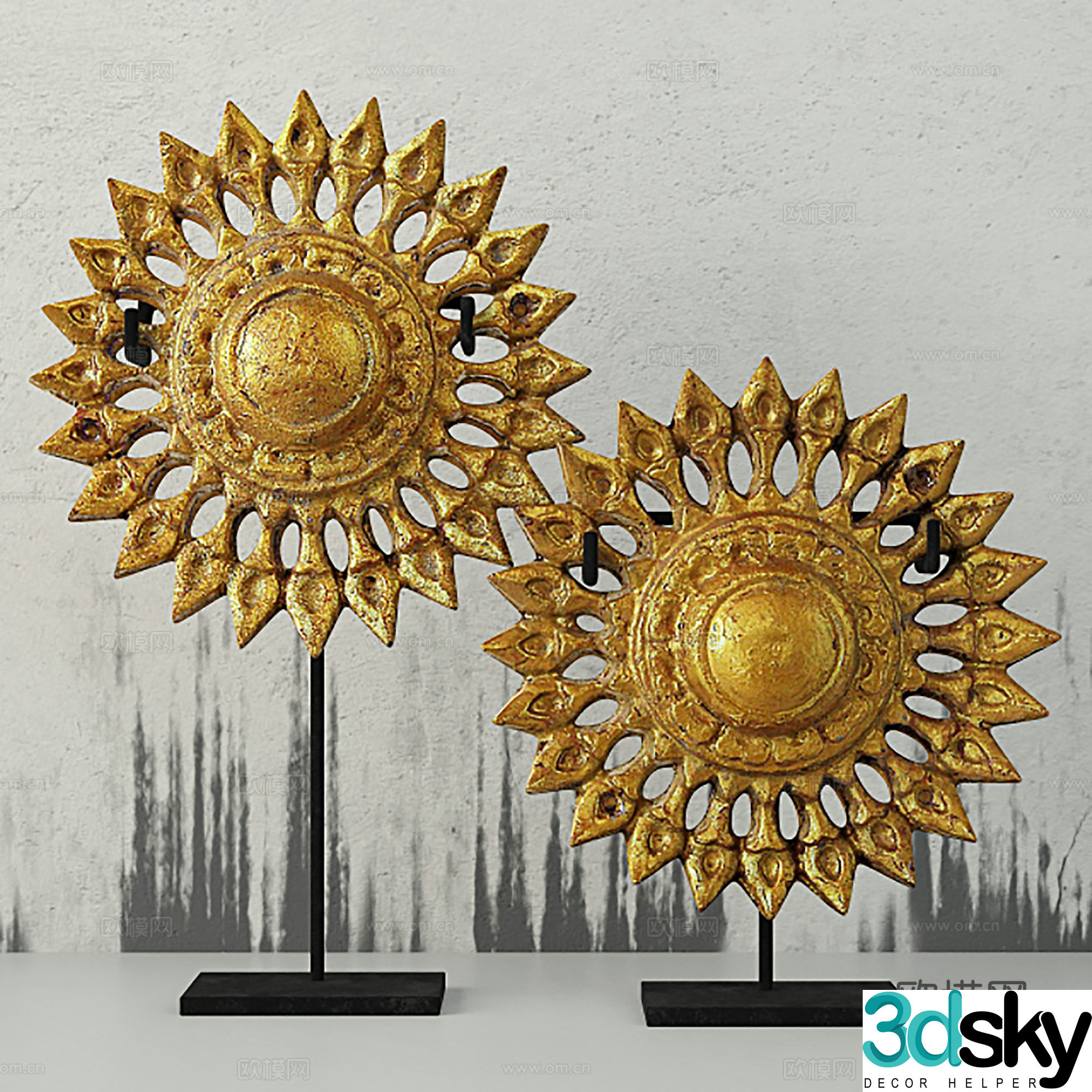 Modern jewelry ornaments ornaments combination 3D model