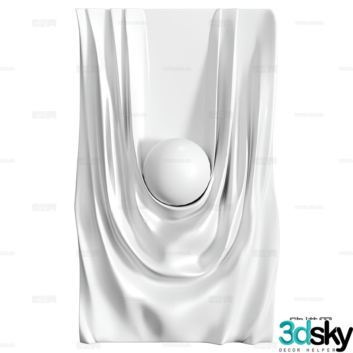 Modern Italian decorative abstract ball board 3d model