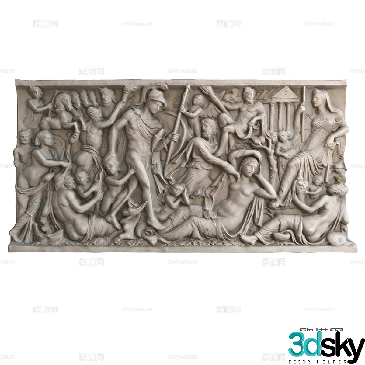 French bas-relief art hanging ornament 3D model