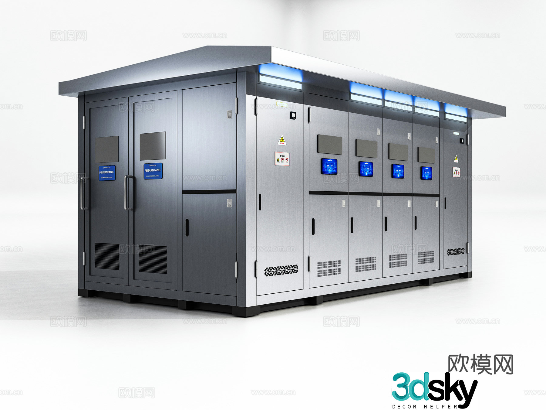 Modern box transformer, photovoltaic box transformer, electrical box, electrical equipment 3D model