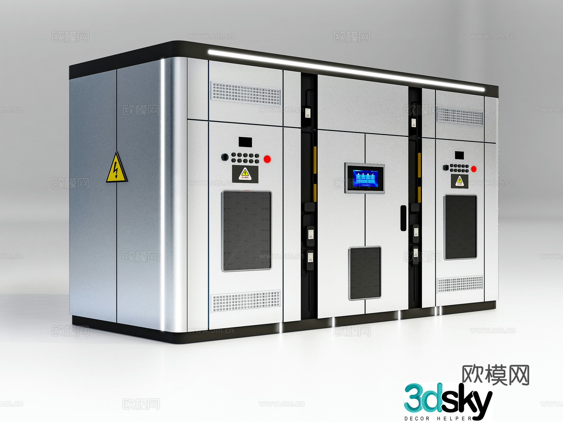 Modern electrical box, energy storage cabinet, electrical equipment 3d model