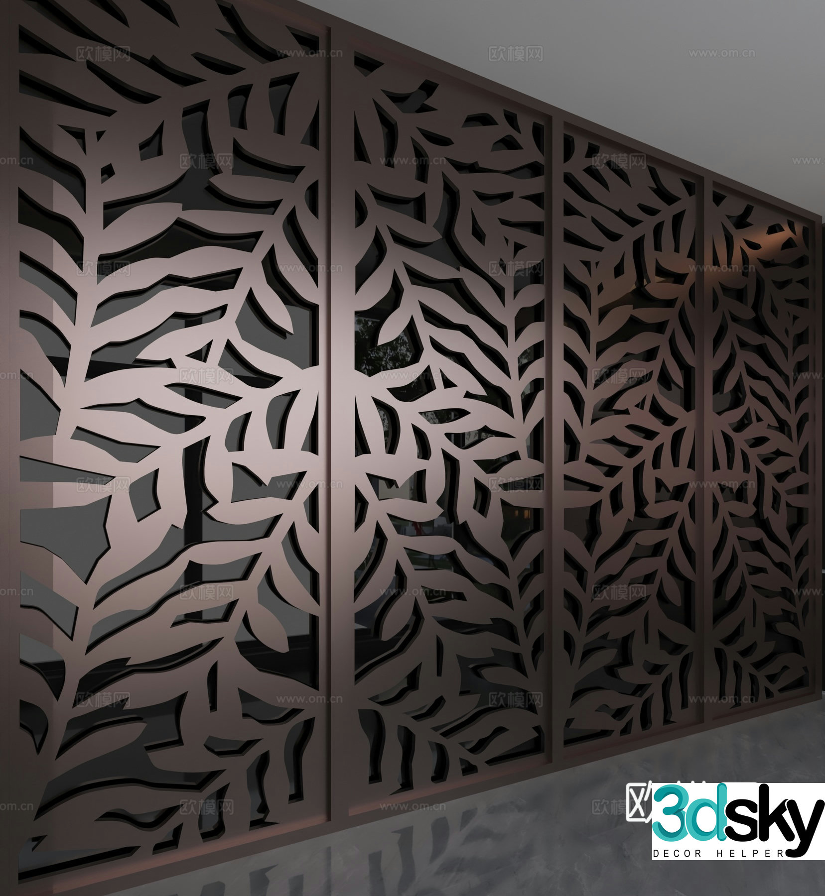 Modern background wall 3d model