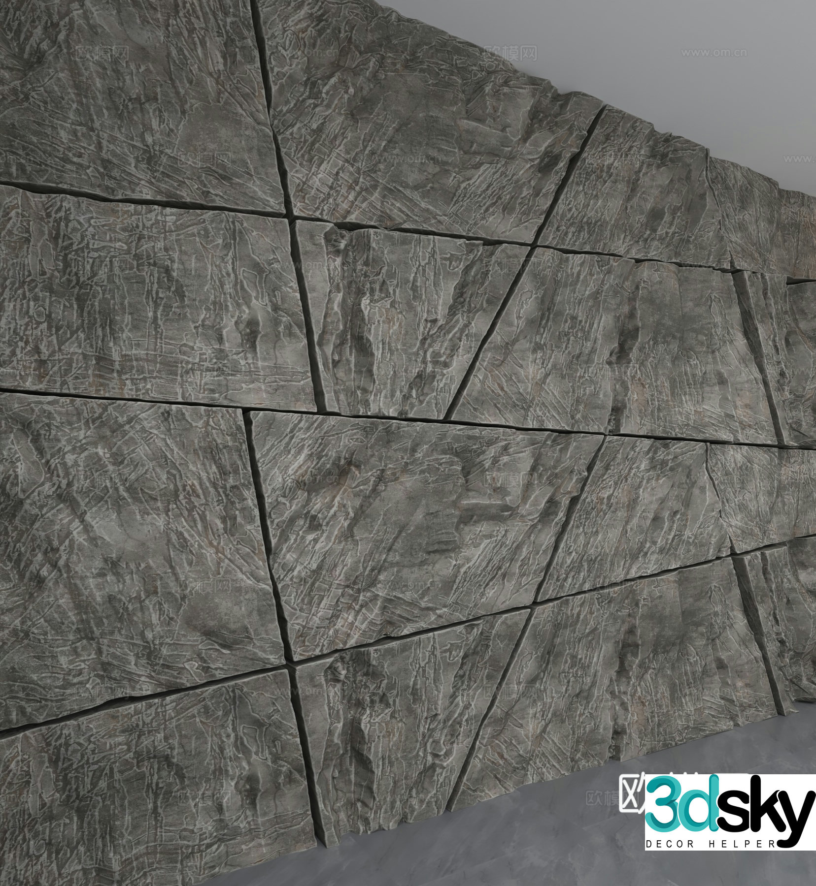 Modern background wall 3d model