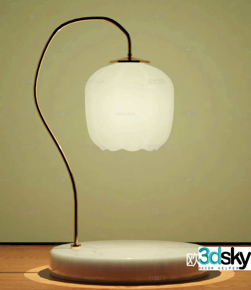 Light luxury and simple desk lamp 3D model