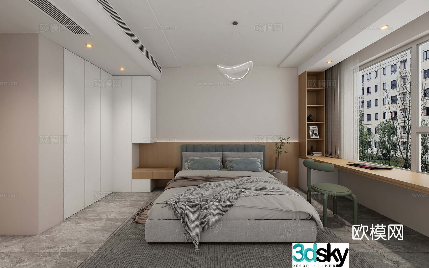 Modern Nordic Boy Room 3d Model