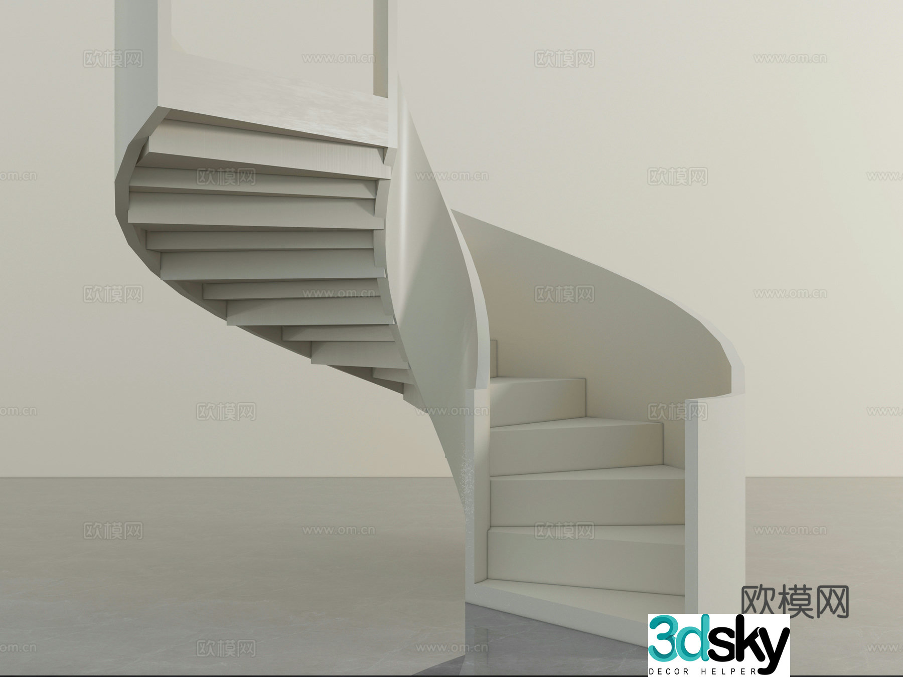 Stairs spiral stairs 3d model