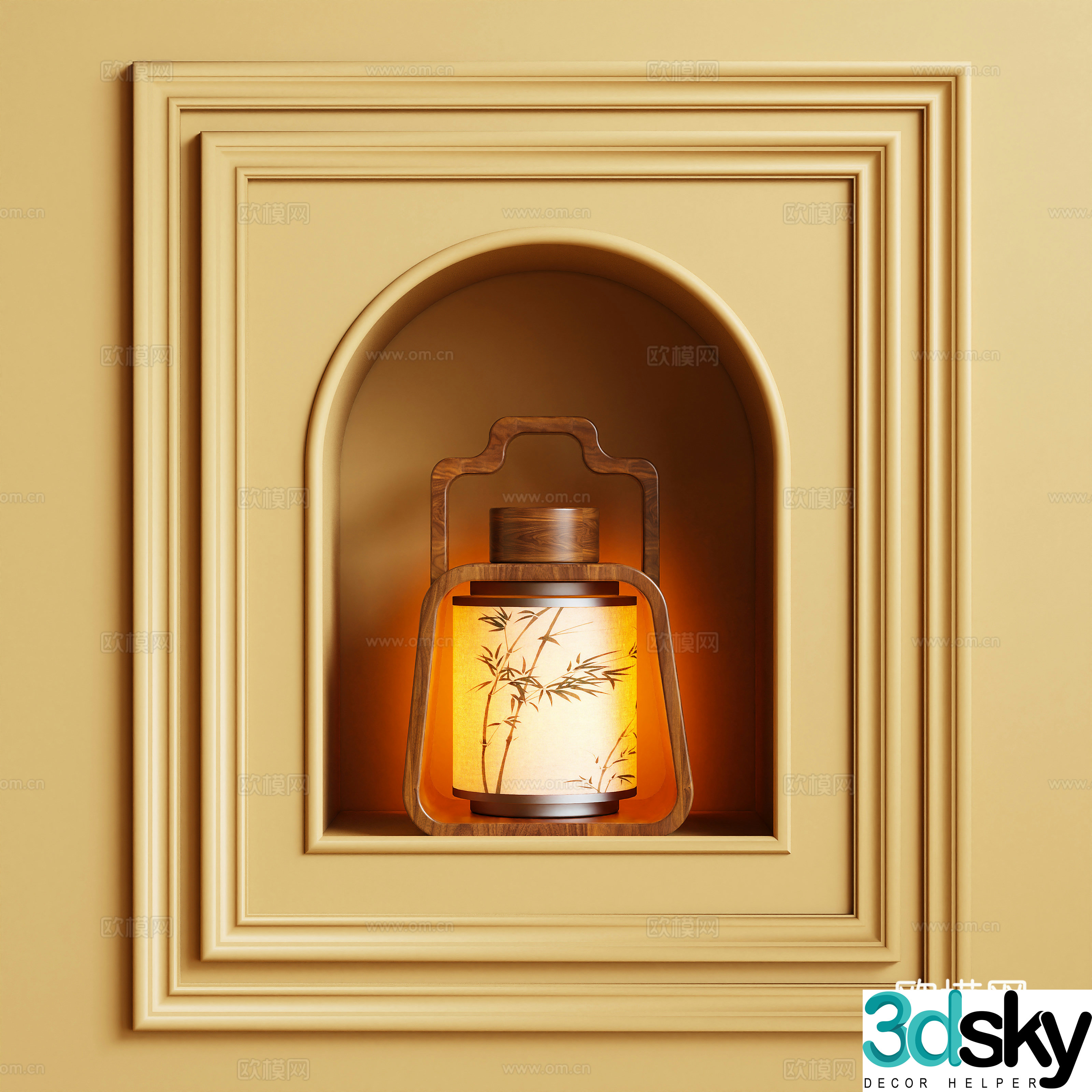 New Chinese desk lamp night light 3d model