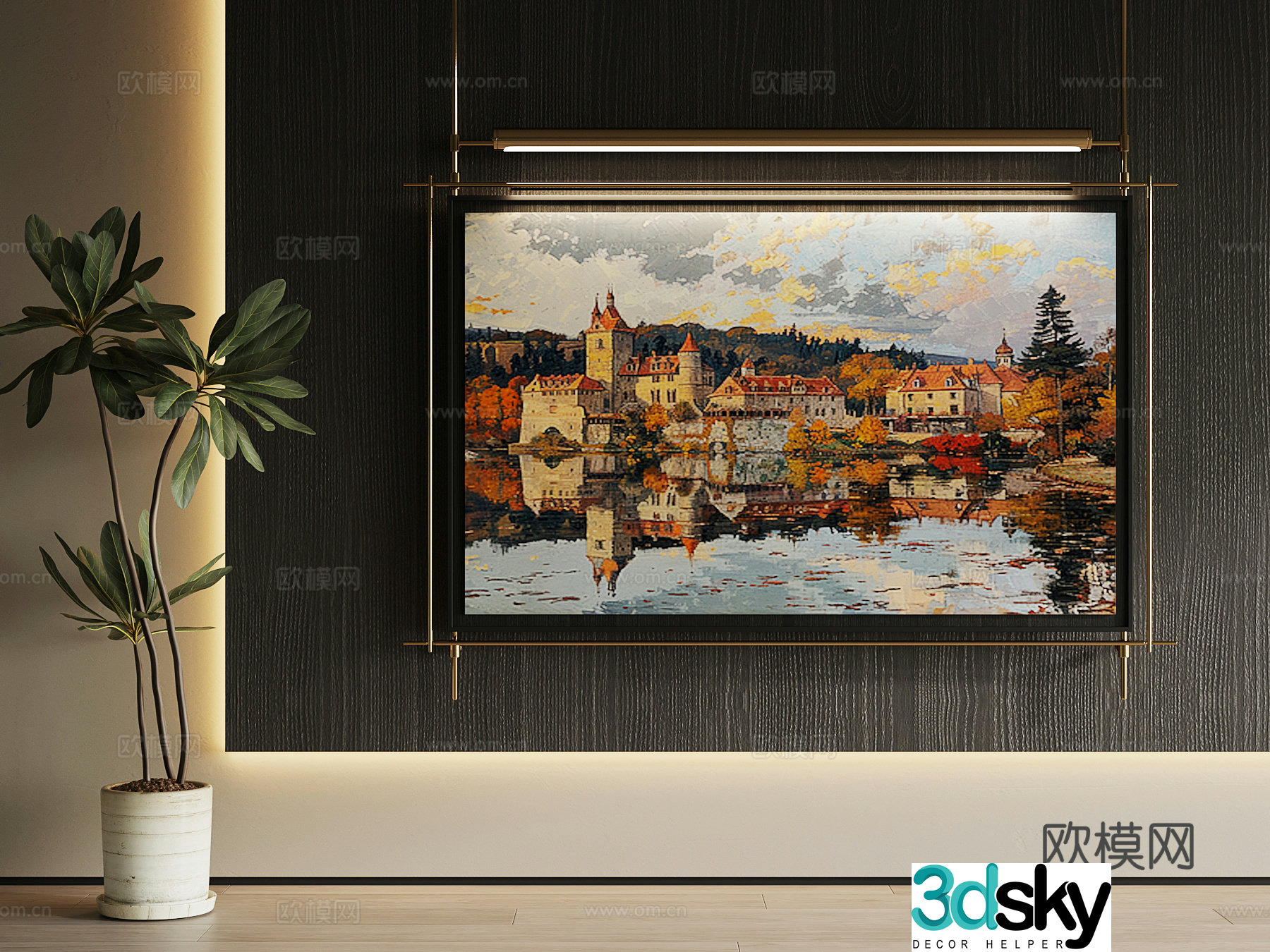 028 Decorative Painting French Retro Decorative Painting Oil Painting Art Drawing 3D Model