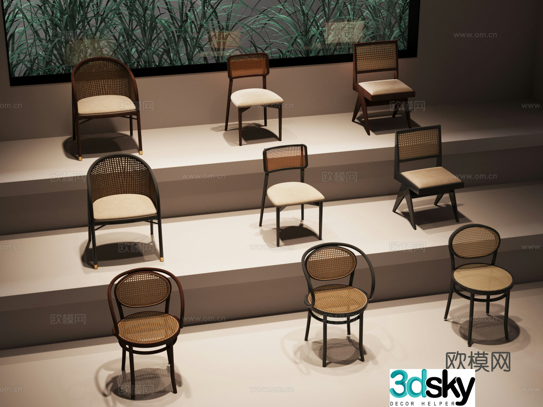016 Leisure Chair Medium Style Leisure Chair Rattan Chair 3D Model
