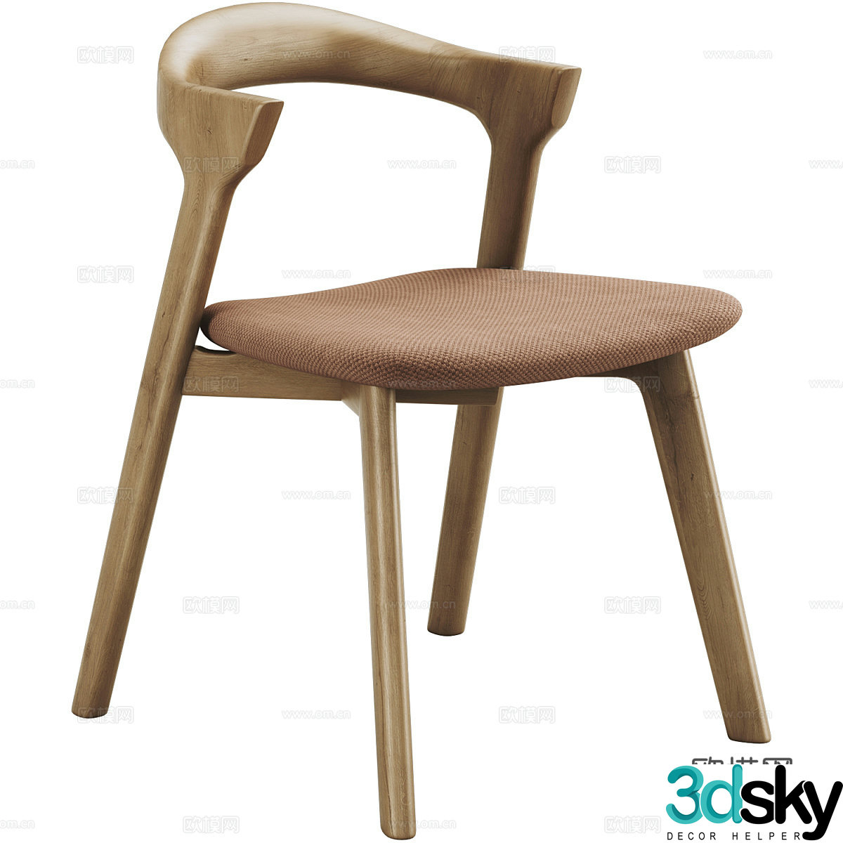 New Chinese wooden chair 3d model