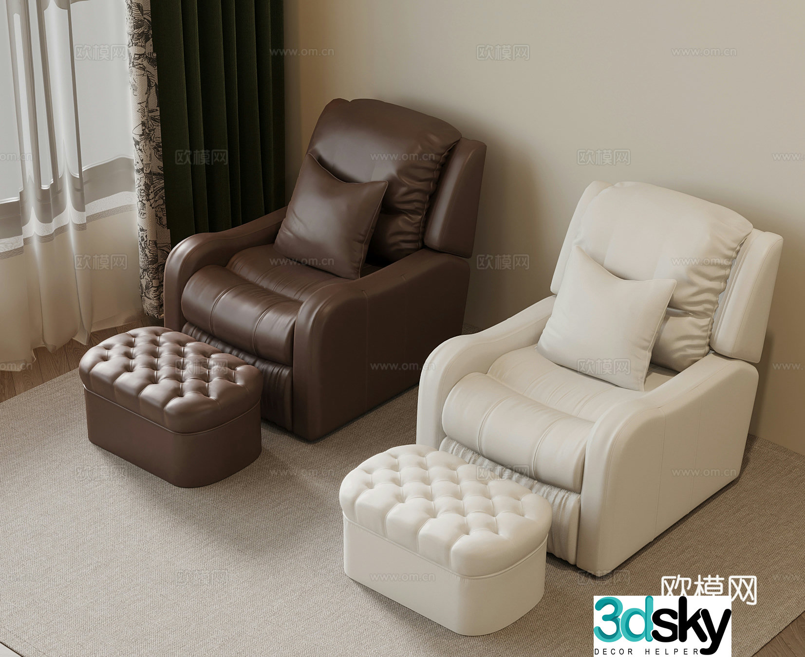 15 modern massage bed nursing bed massage chair 3d model
