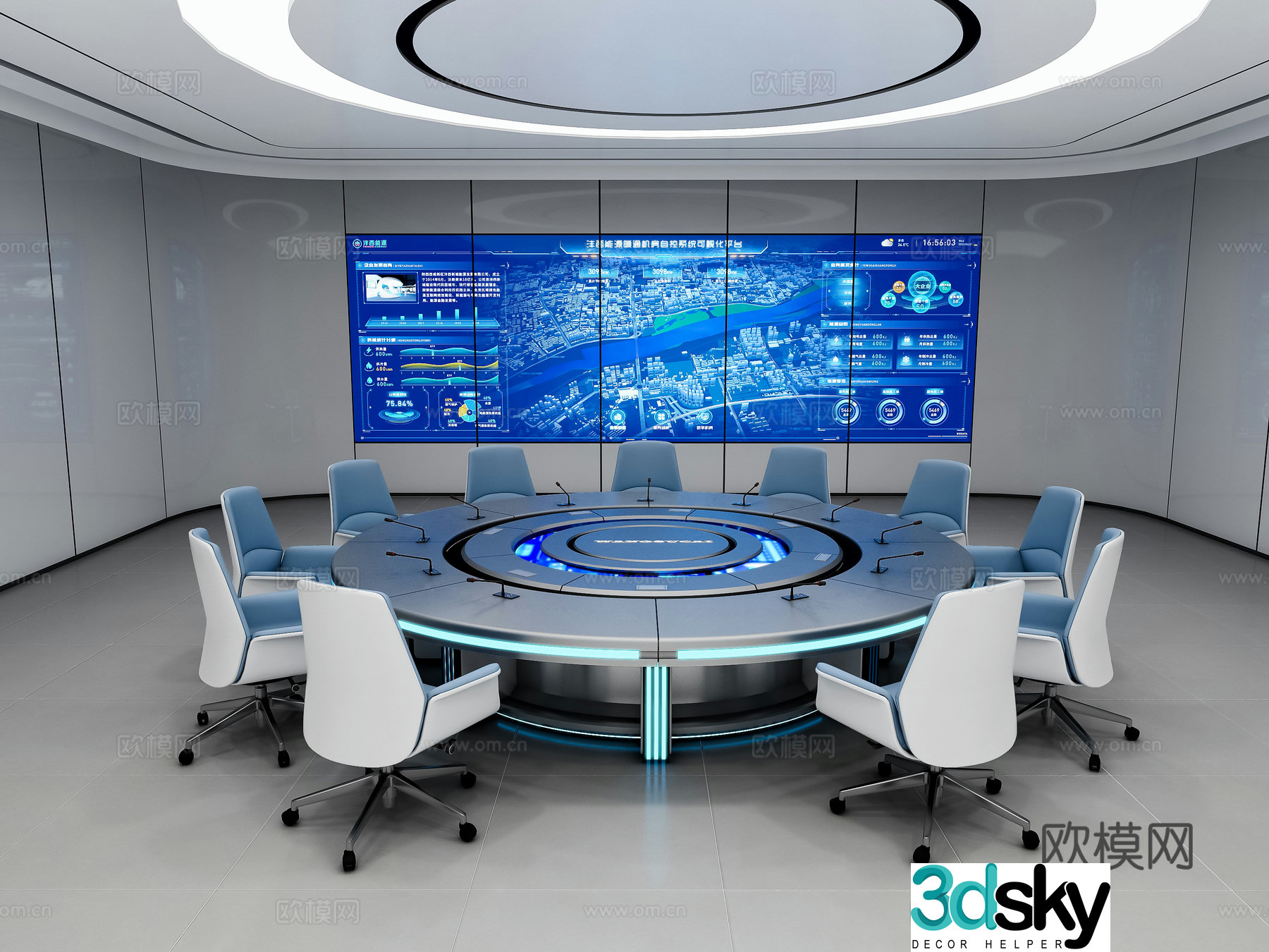 3D model of technology conference table