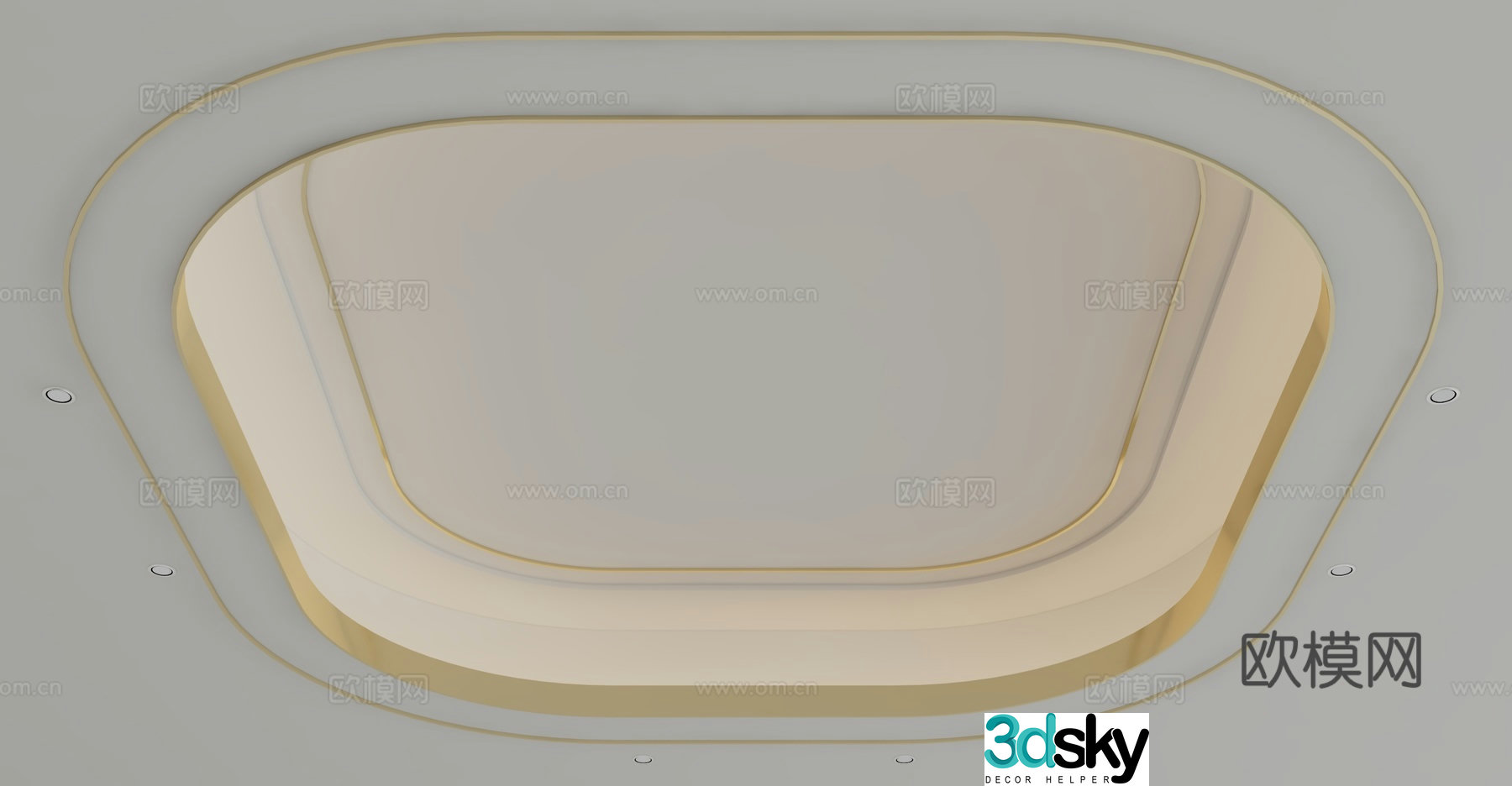 Modern ceiling 3d model