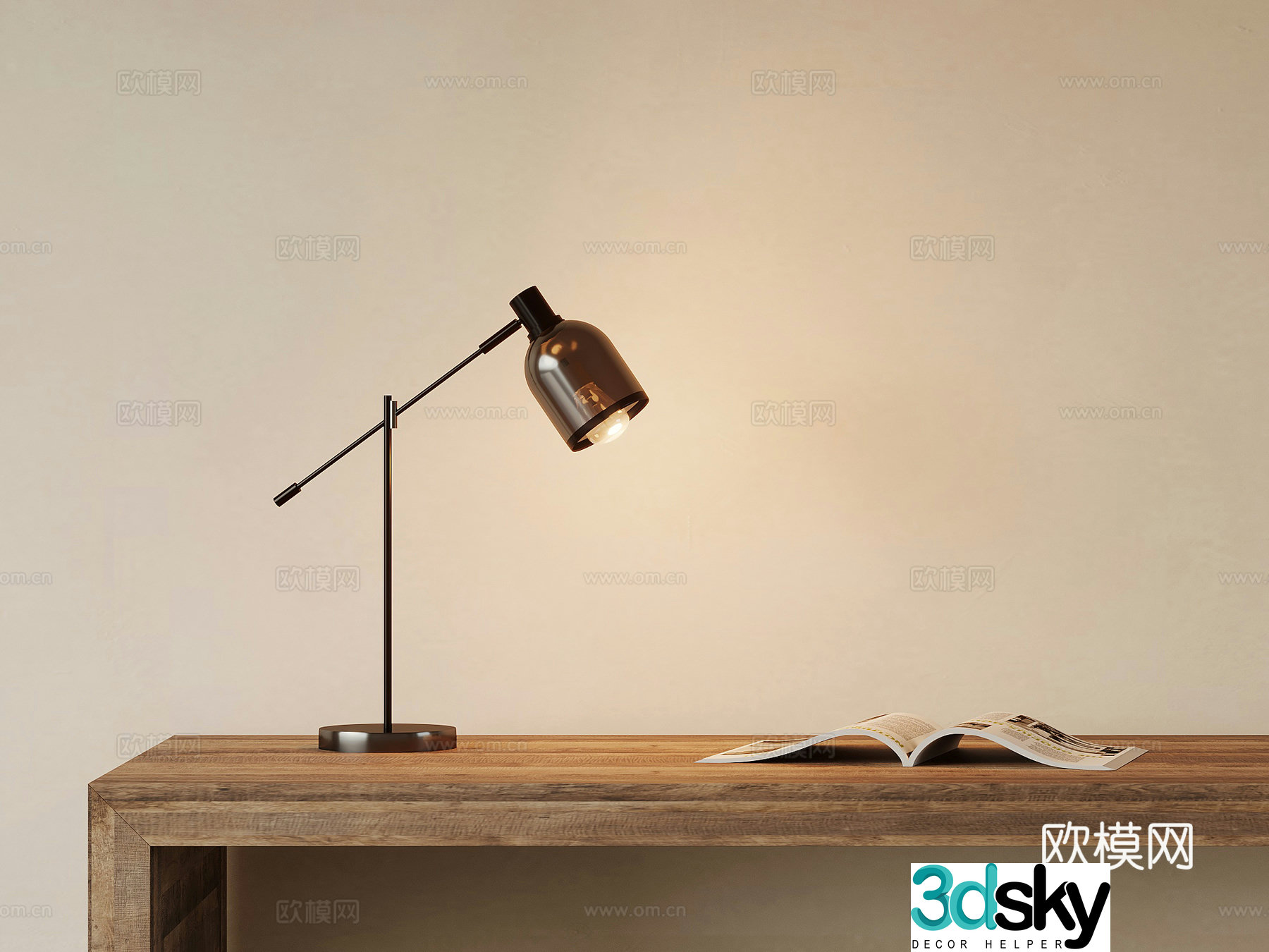 14 table lamps Modern simple table lamp 3d model