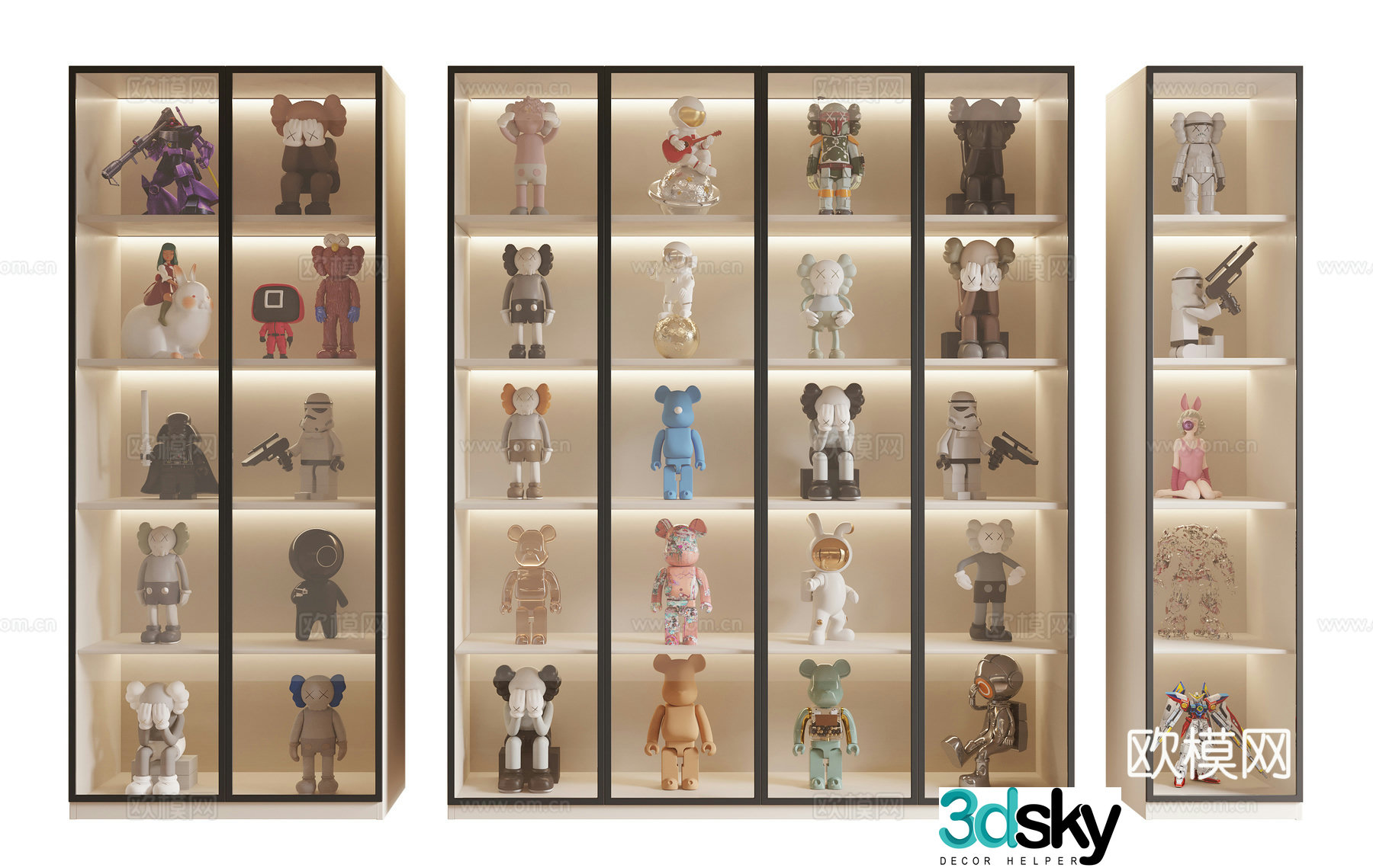 Figure cabinet doll doll ornaments 3d model