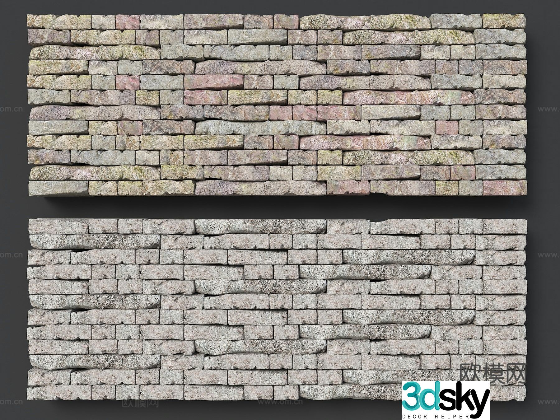Rock retaining wall Cultural stone Mist retaining wall Mist stone landscape wall Lava stone Stone wall Cultural stone 3D model
