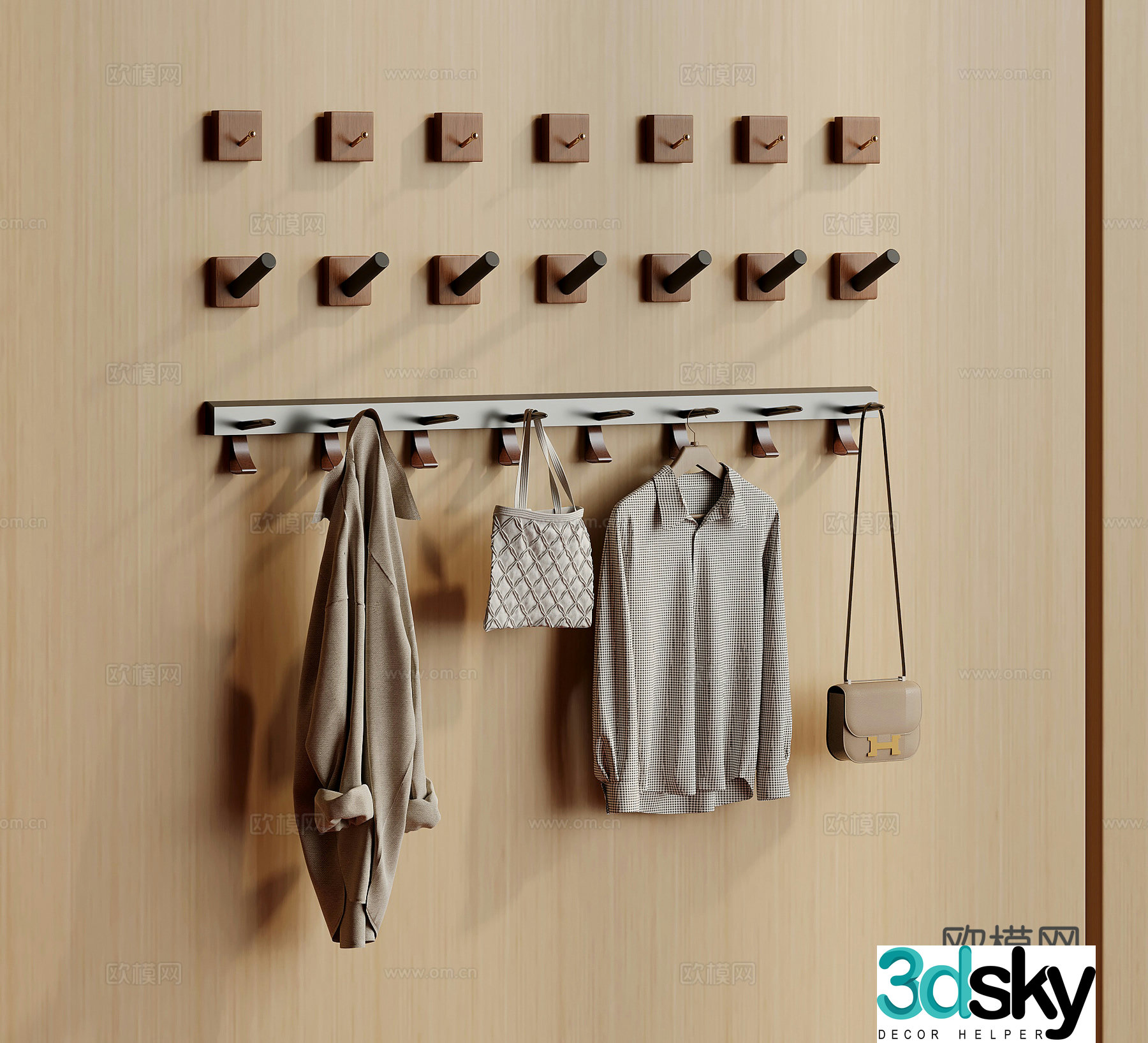 26 coat hook modern hook metal coat hook 3d model