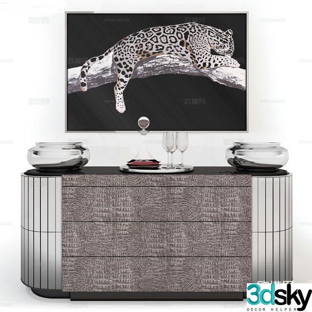 Modern end viewing platform end viewing 3D model