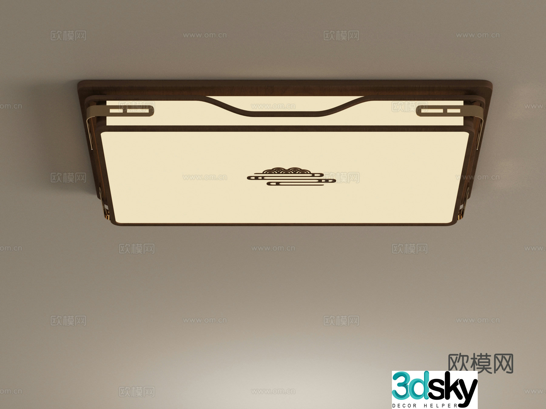 07 Ceiling Light New Chinese Ceiling Light 3D Model