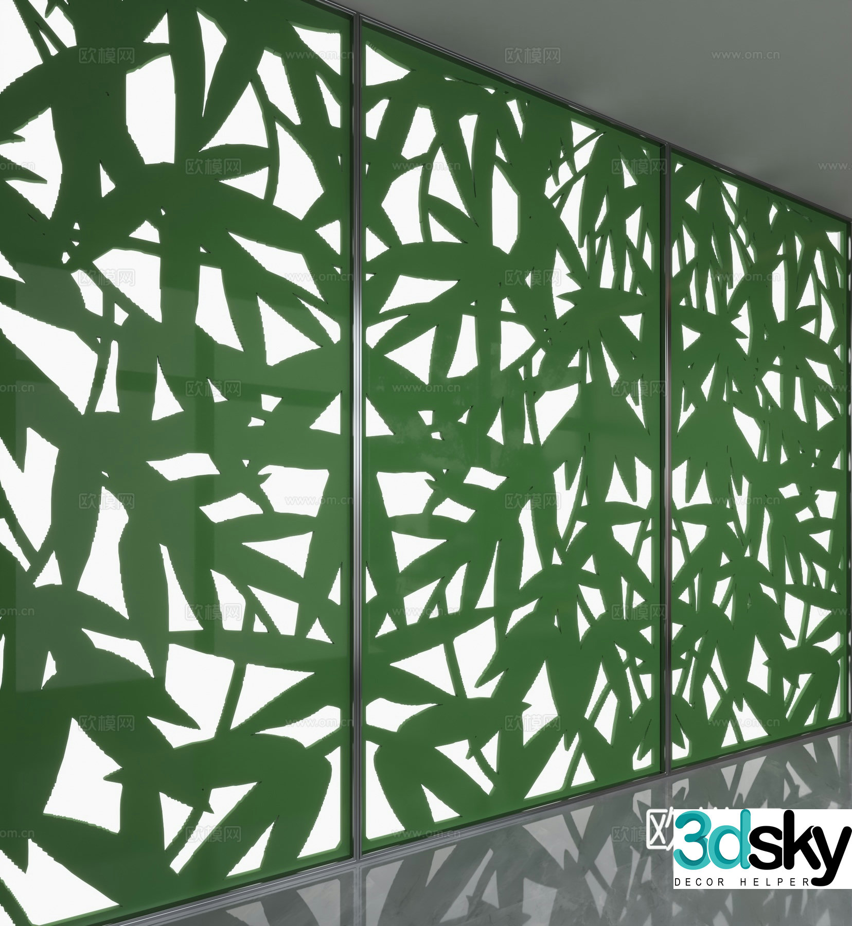 Modern background wall 3d model