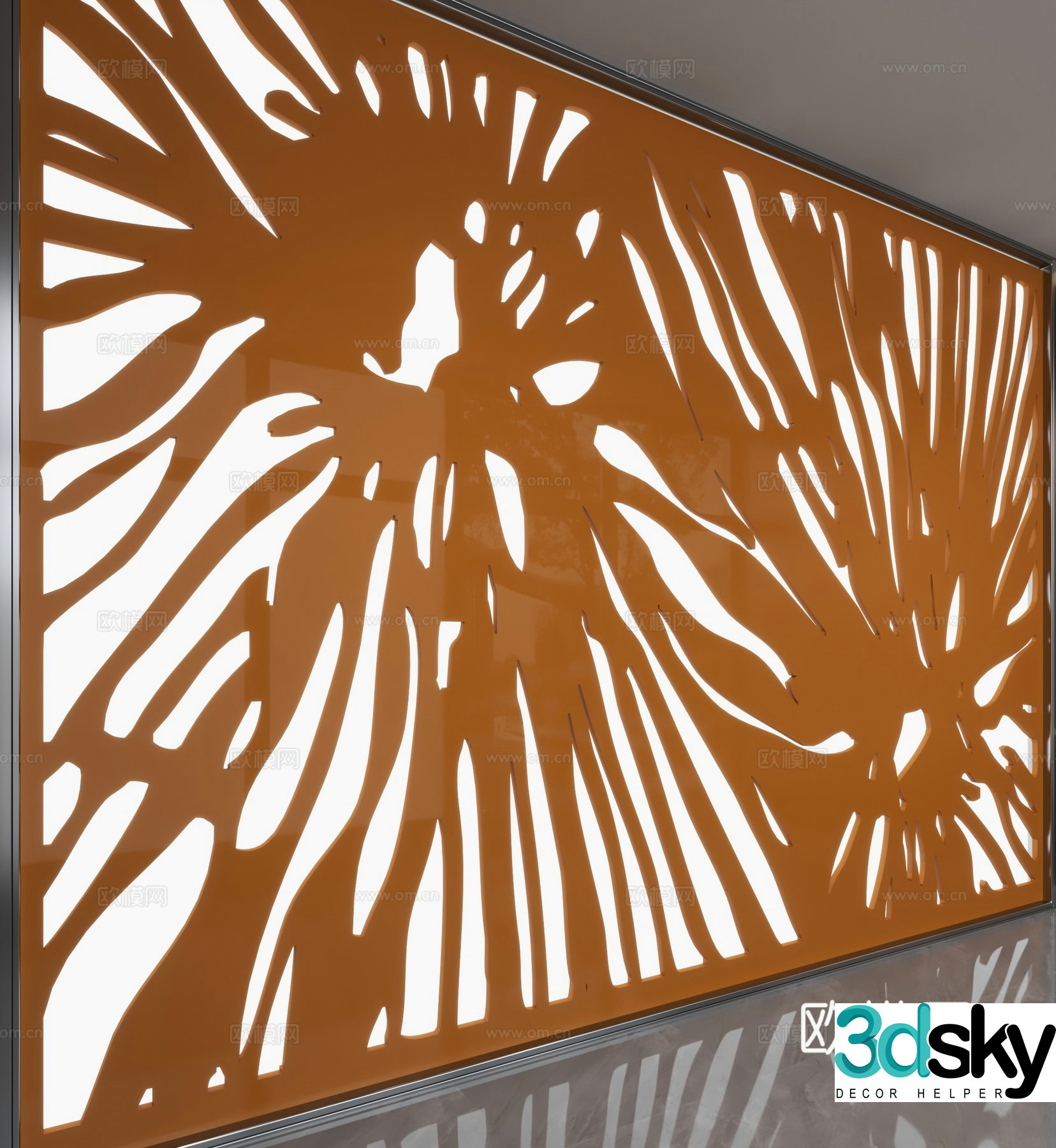 Modern background wall 3d model