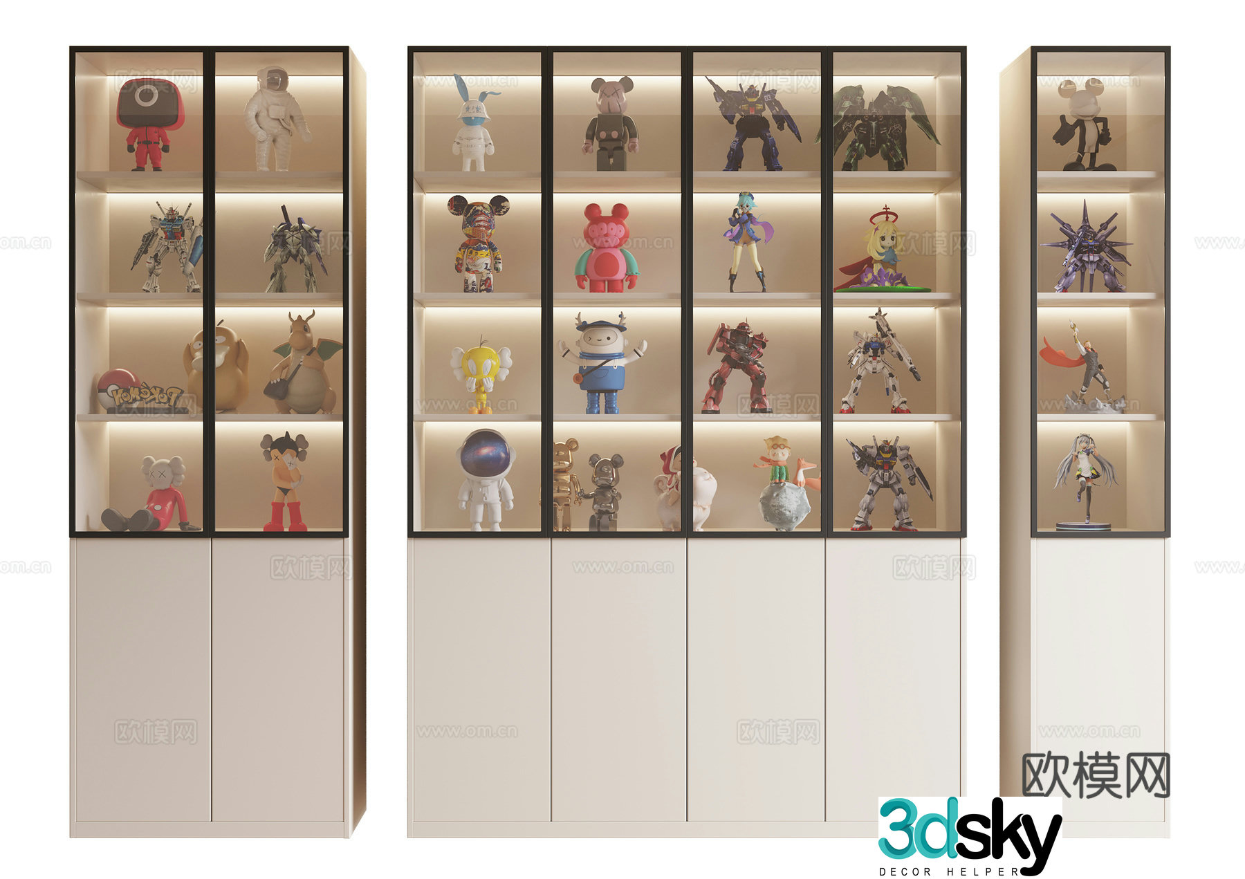 Figure cabinet doll doll ornaments 3d model