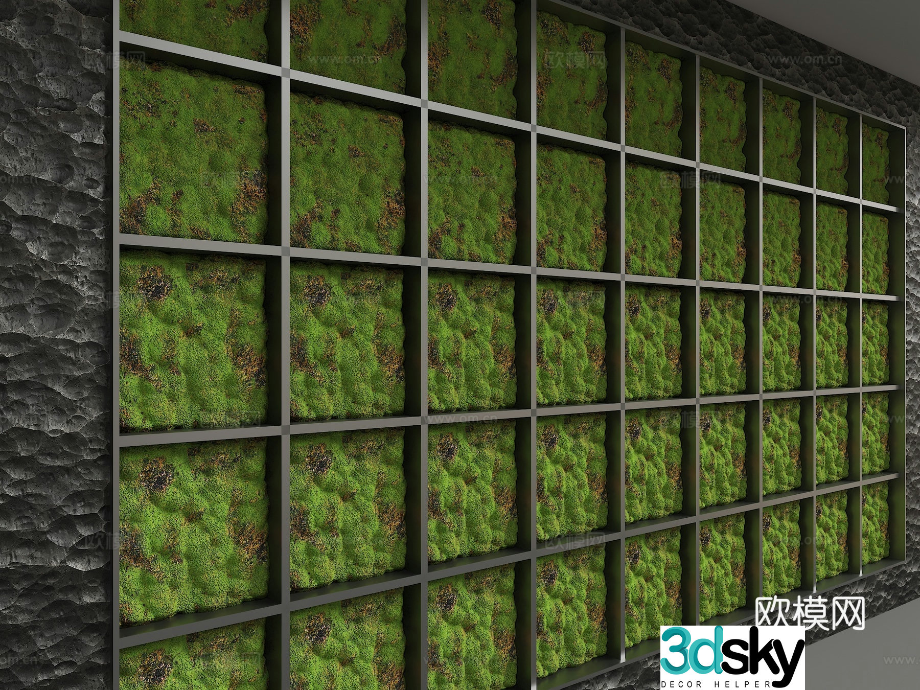 Modern background wall 3d model