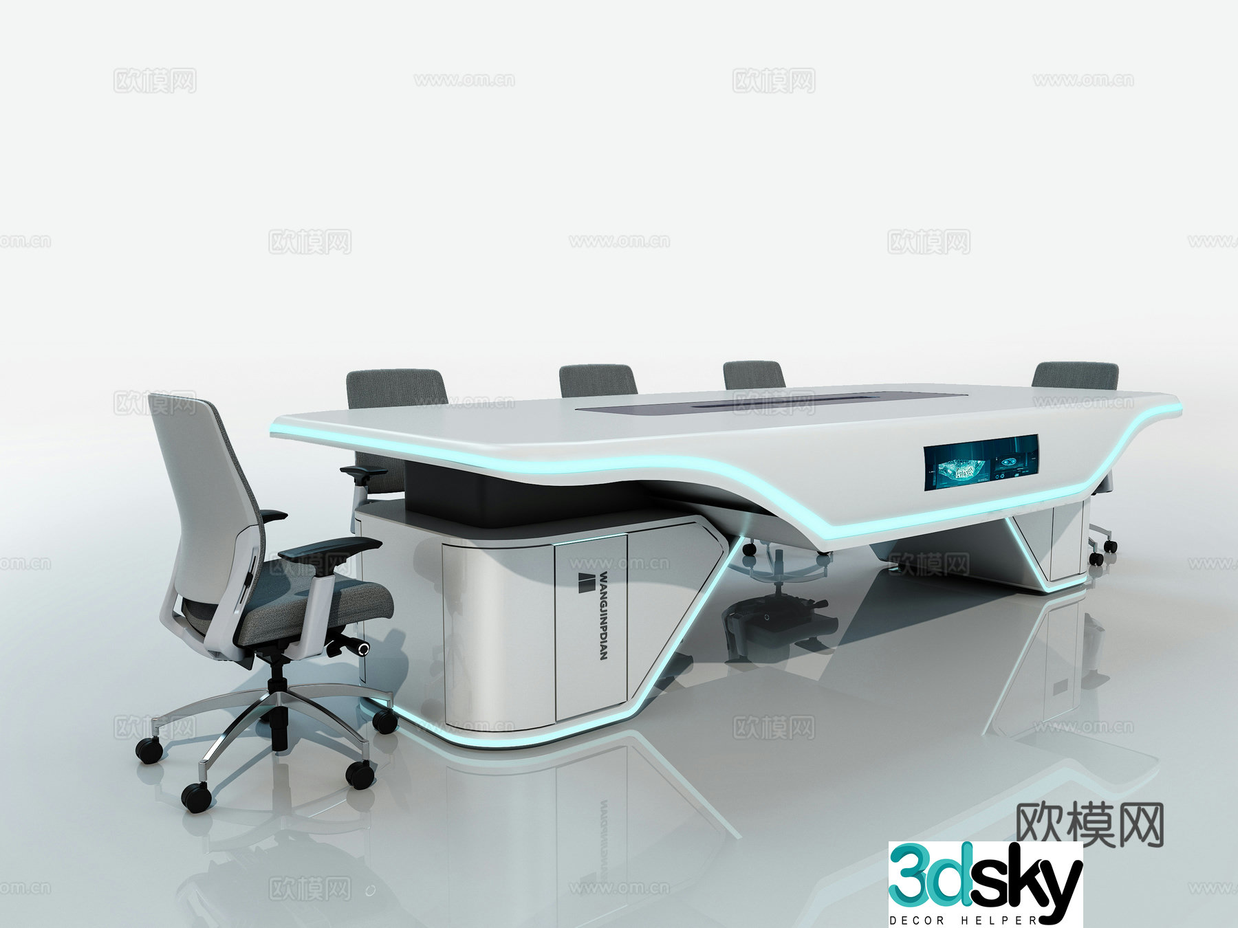 Modern conference table smart conference table multifunctional conference table 3D model