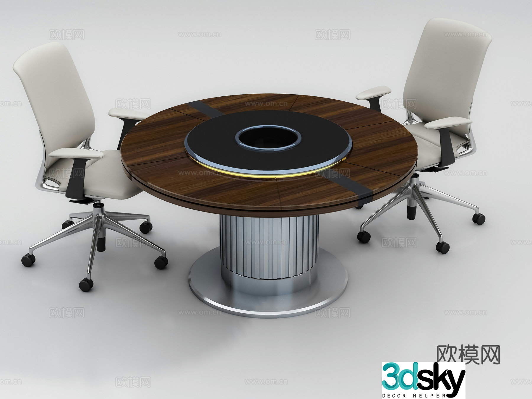 Modern negotiation table small conference table 3d model