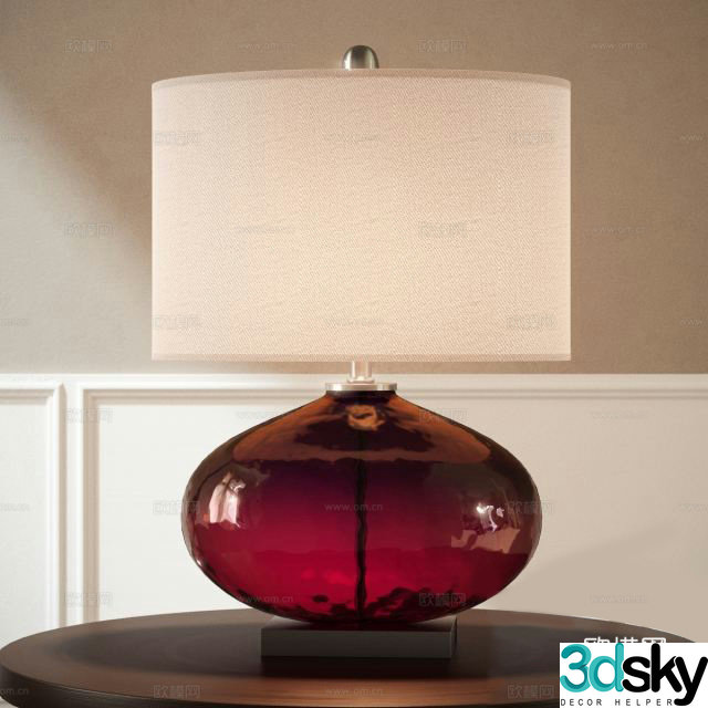 Simple European desk lamp desk lamp 3d model