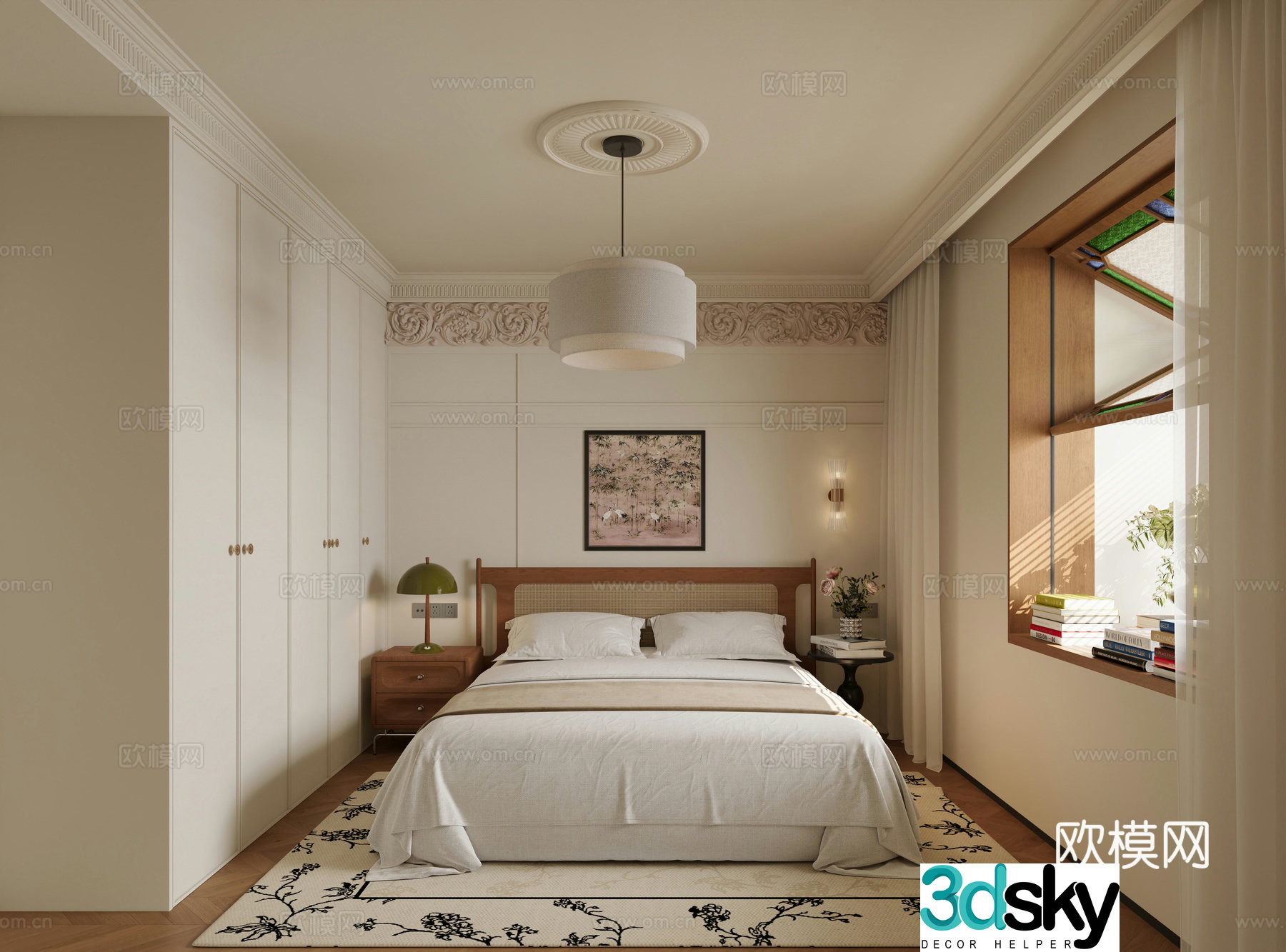 French medieval bedroom 3d model