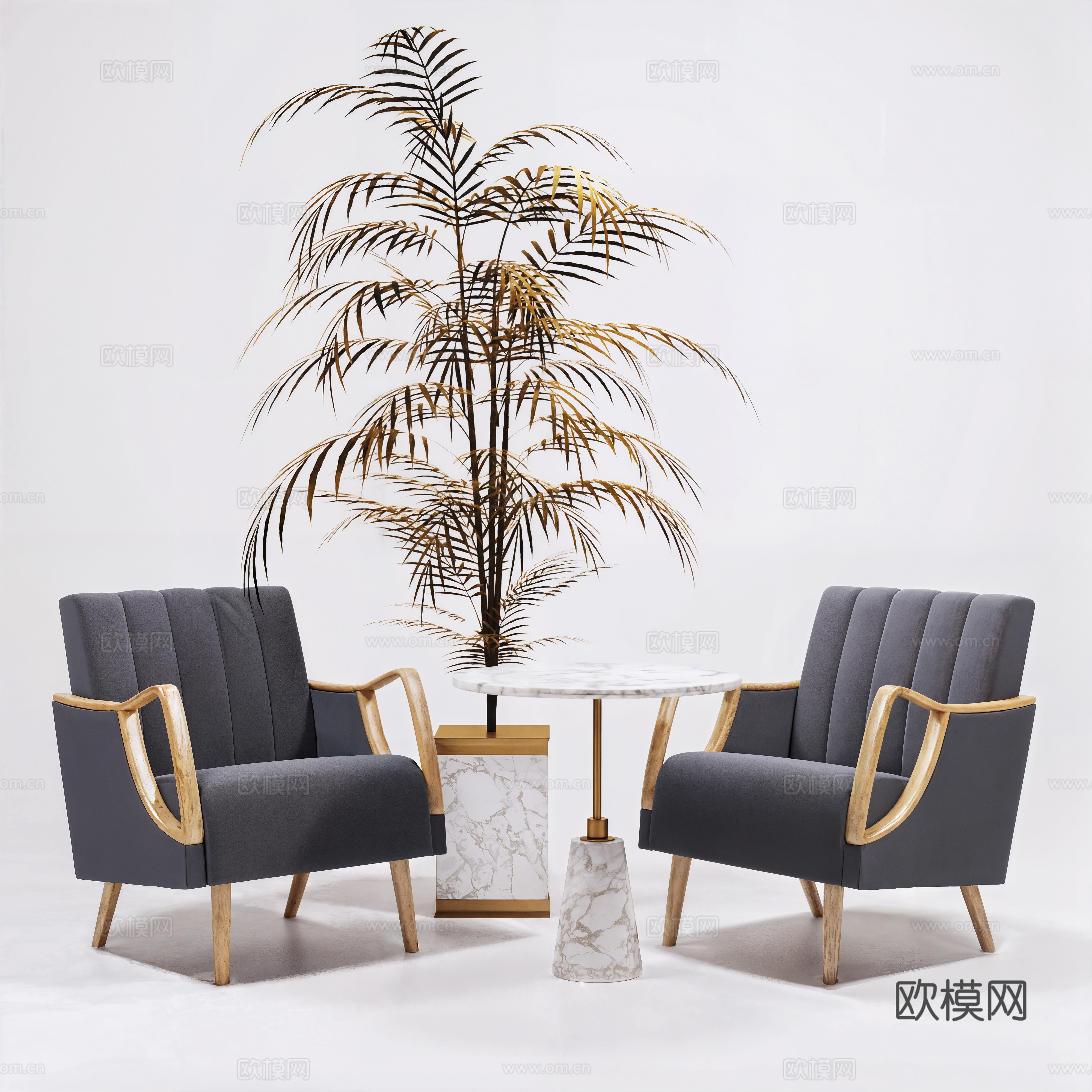 Modern leisure chair cloth chair book chair single chair 3d model