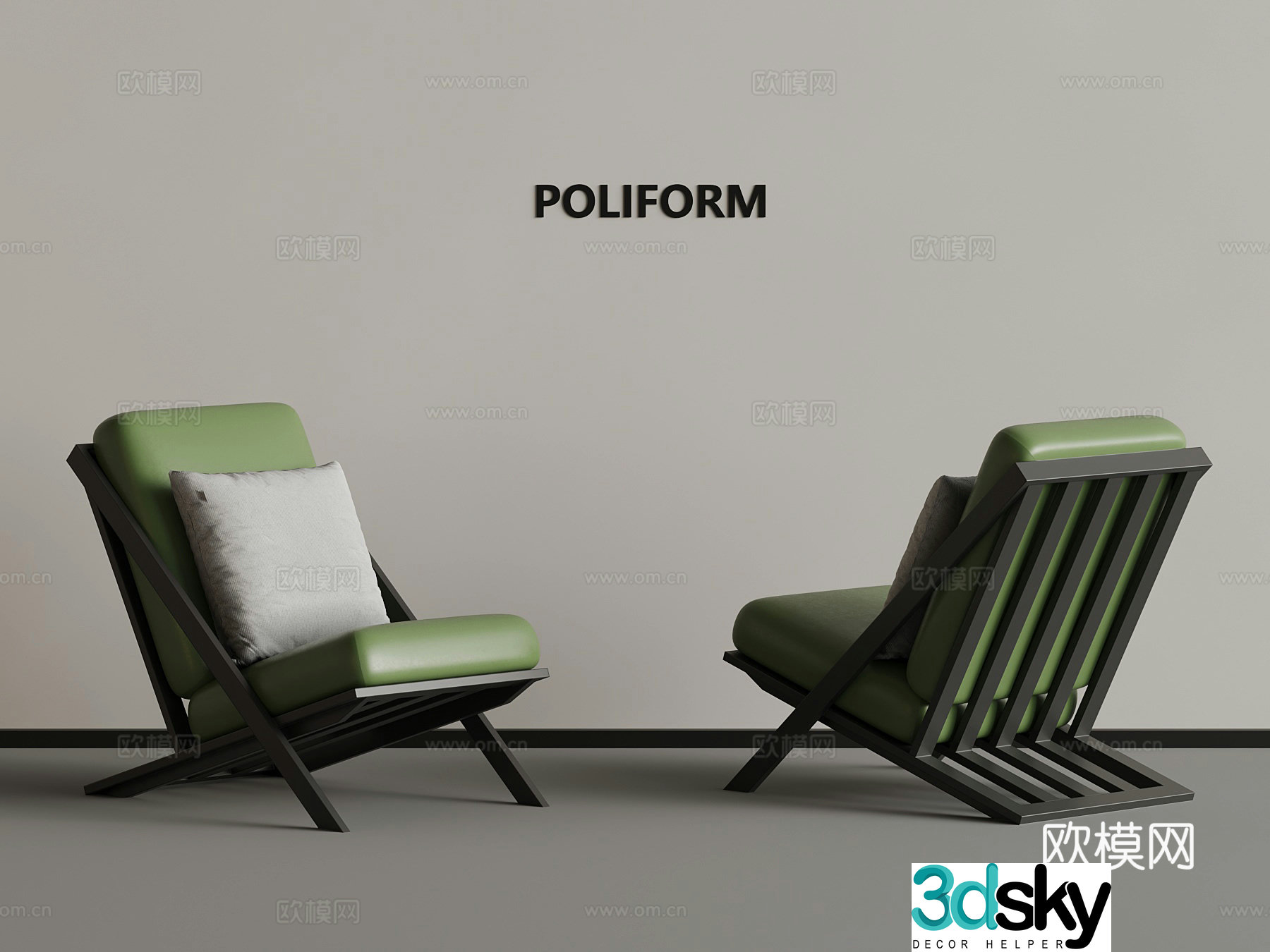 20 modern leisure chair recliner 3d model