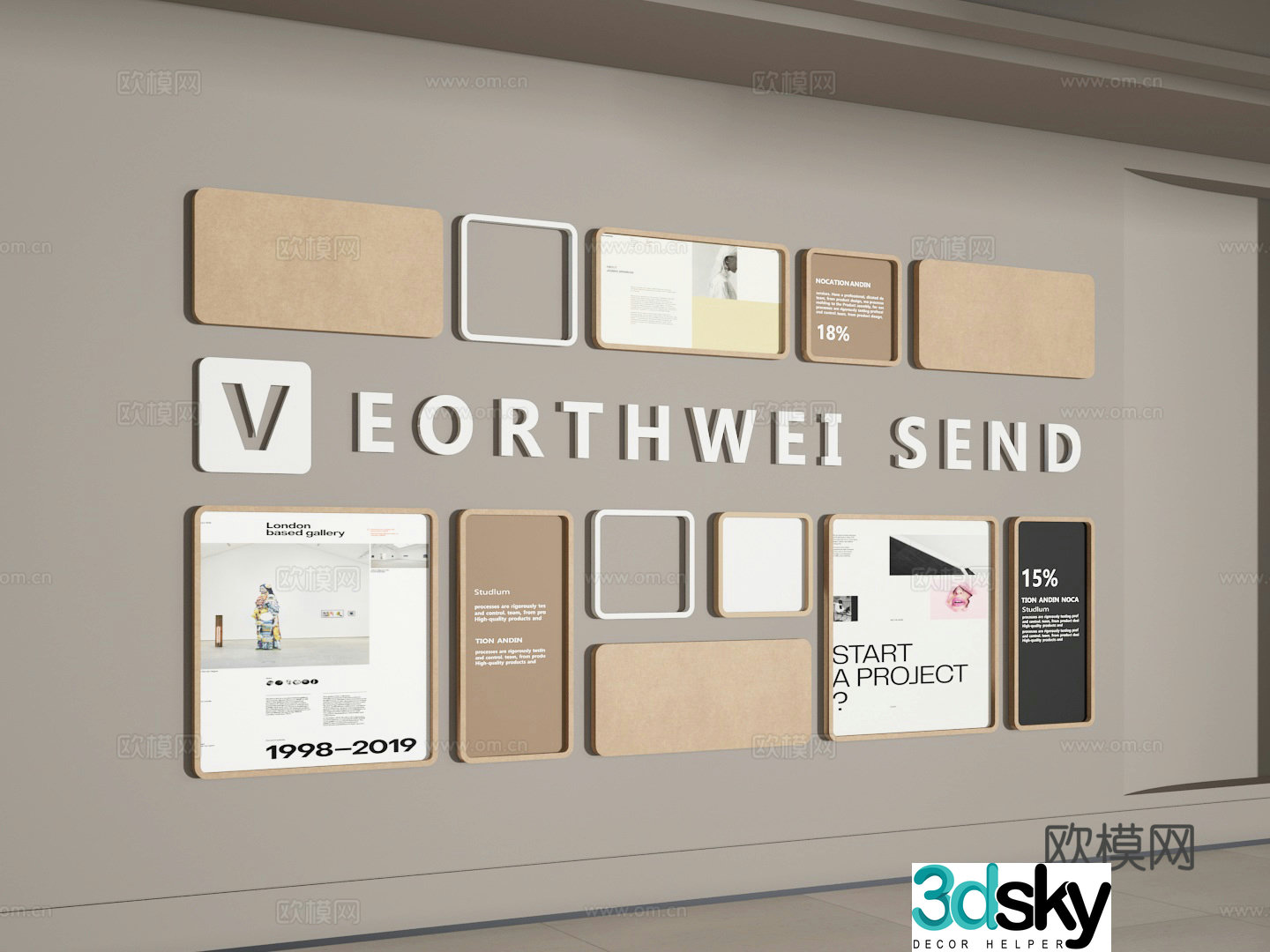 Cultural wall 3d model