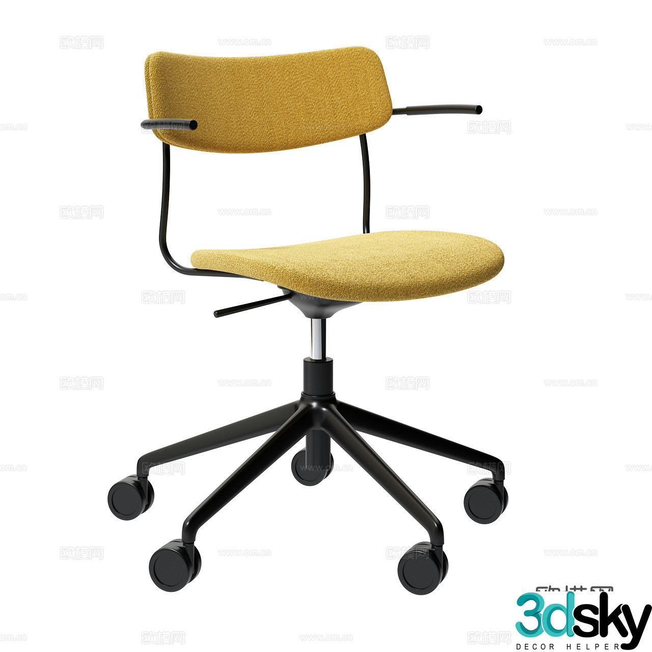 Martela modern office chair fabric office chair armchair work chair book chair 3d model