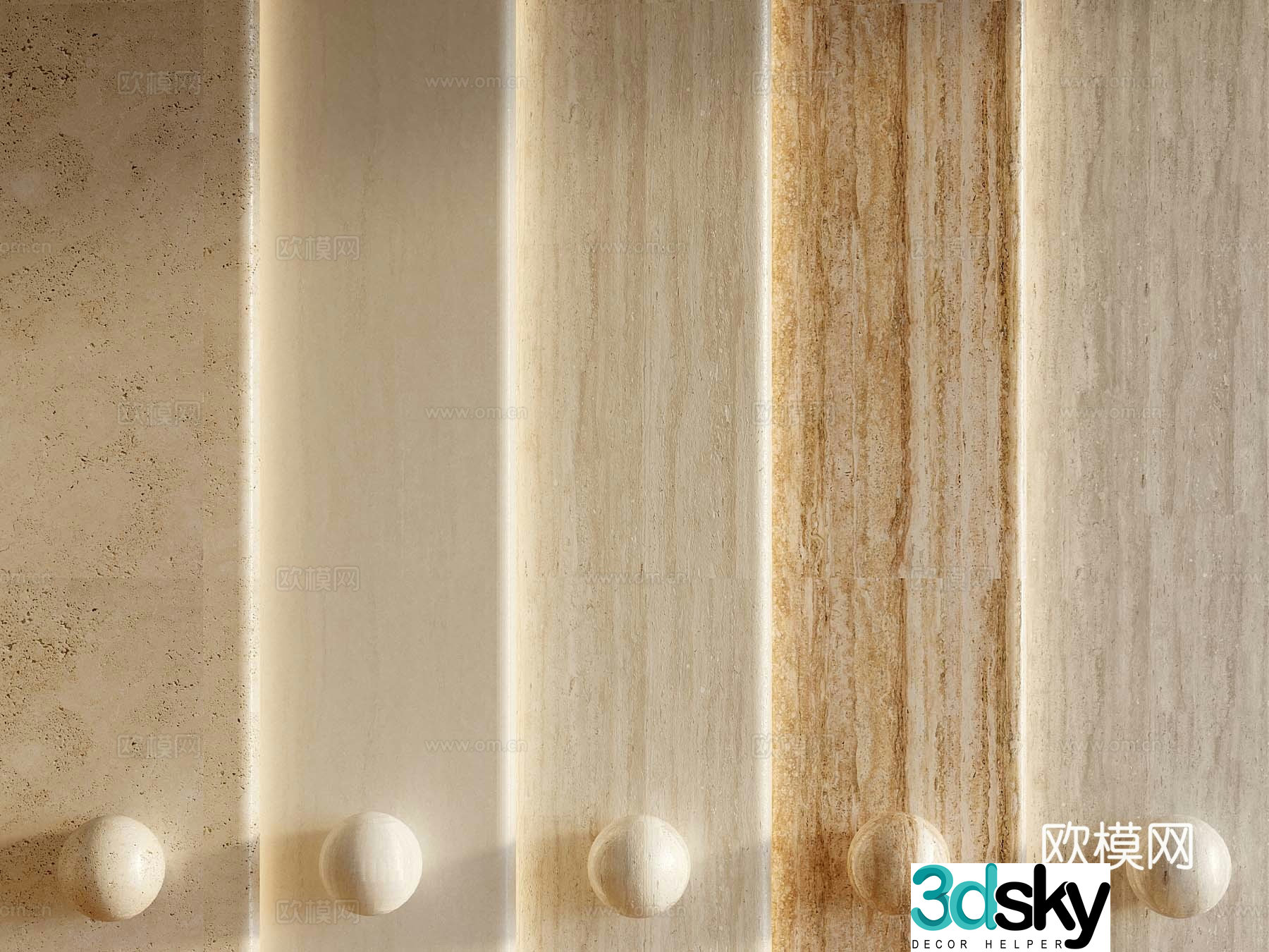 14 modern stone marble stone slab cave stone granite 3d model