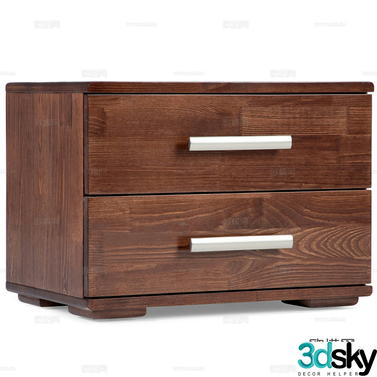 Nordic simple bedside table bedside table simple bedside table short cabinet wooden short cabinet 3D model