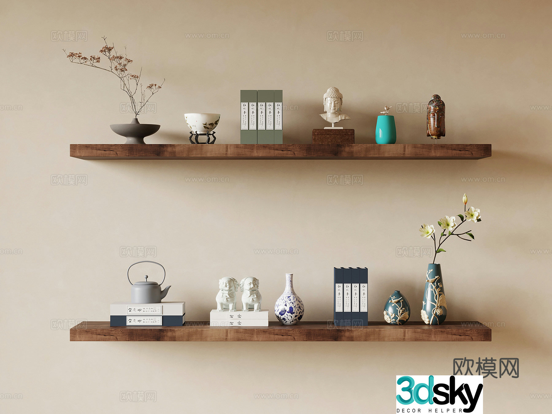 19 jewelry ornaments New Chinese style ornaments Decoration Potted 3D model