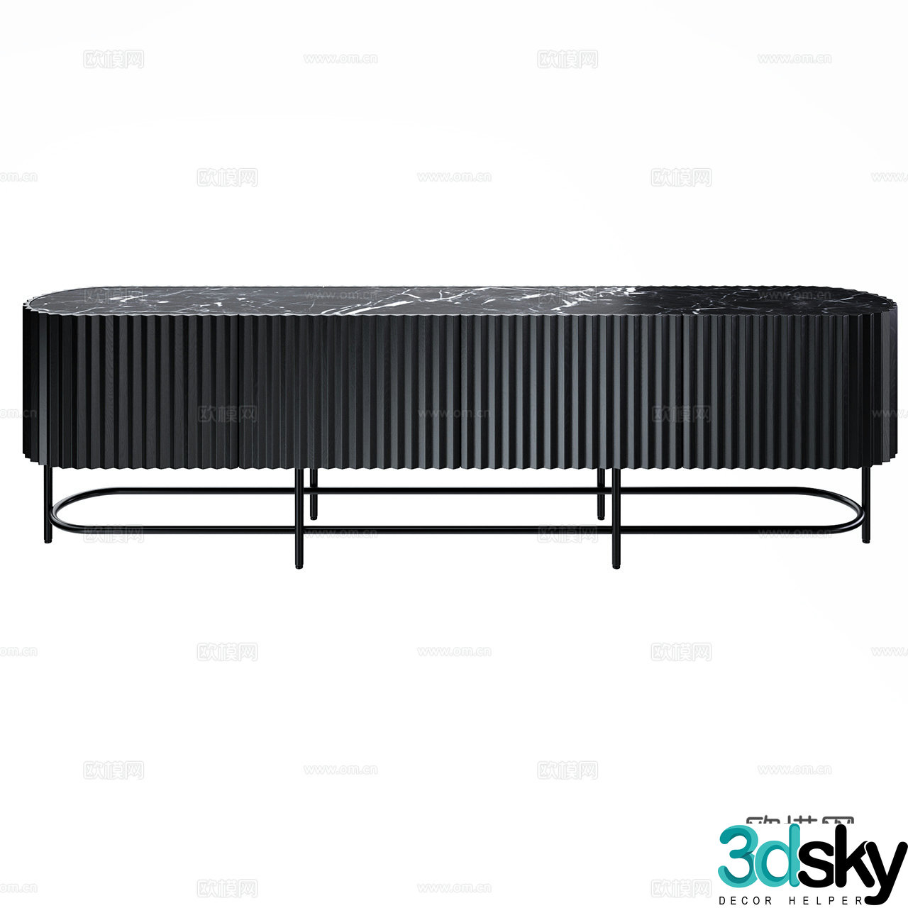 Eternel Italian sideboard Minimalist sideboard Decorative cabinet Marble cabinet 3D model