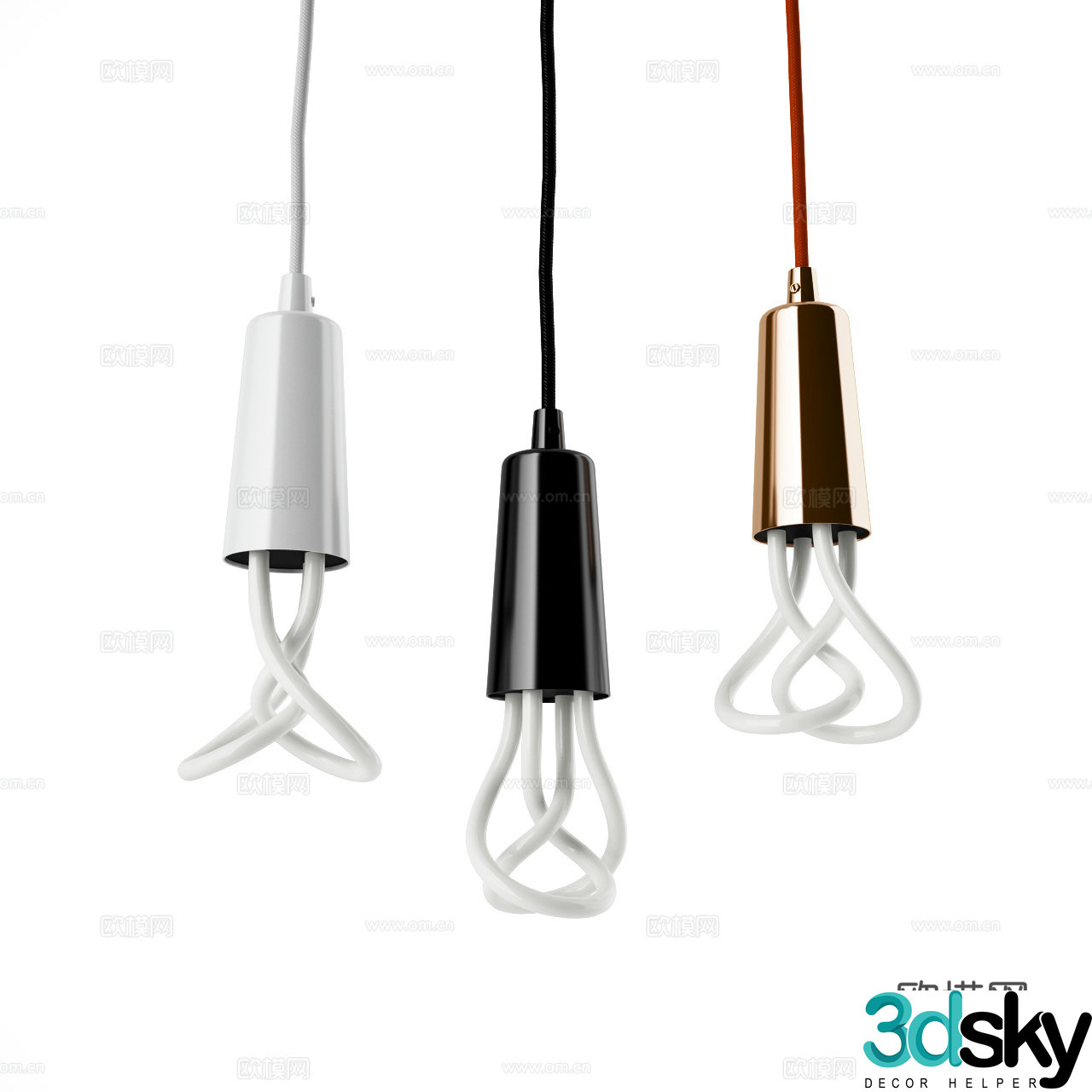 Plumen modern chandelier Nordic chandelier led chandelier decorative chandelier 3d model