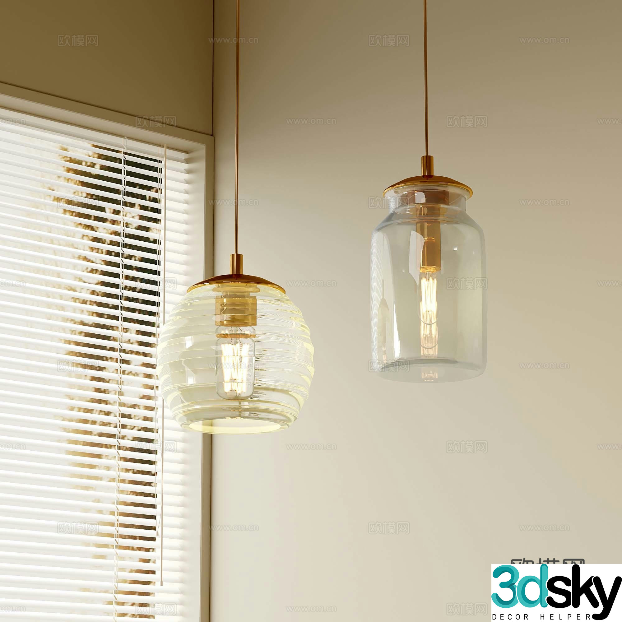 13 French Cream Style Chandelier Fishing Line Chandelier Small Chandelier 3D Model