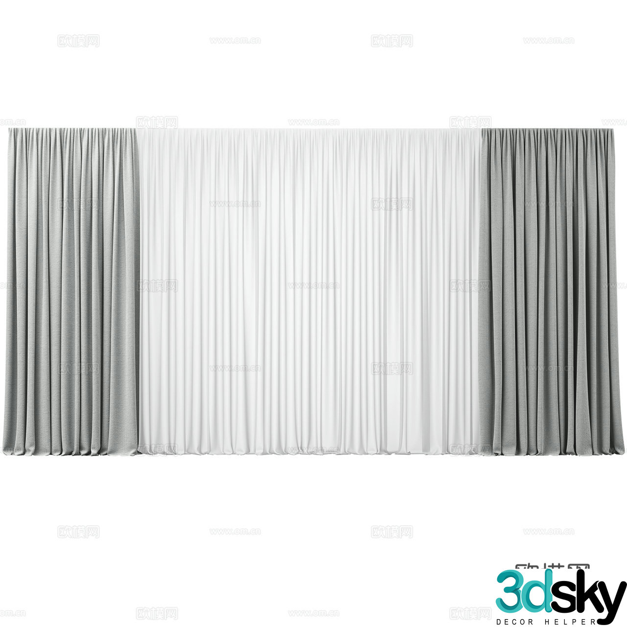 Drapilux modern curtains minimalist curtains fabric curtains gauze curtains pull curtains 3d model