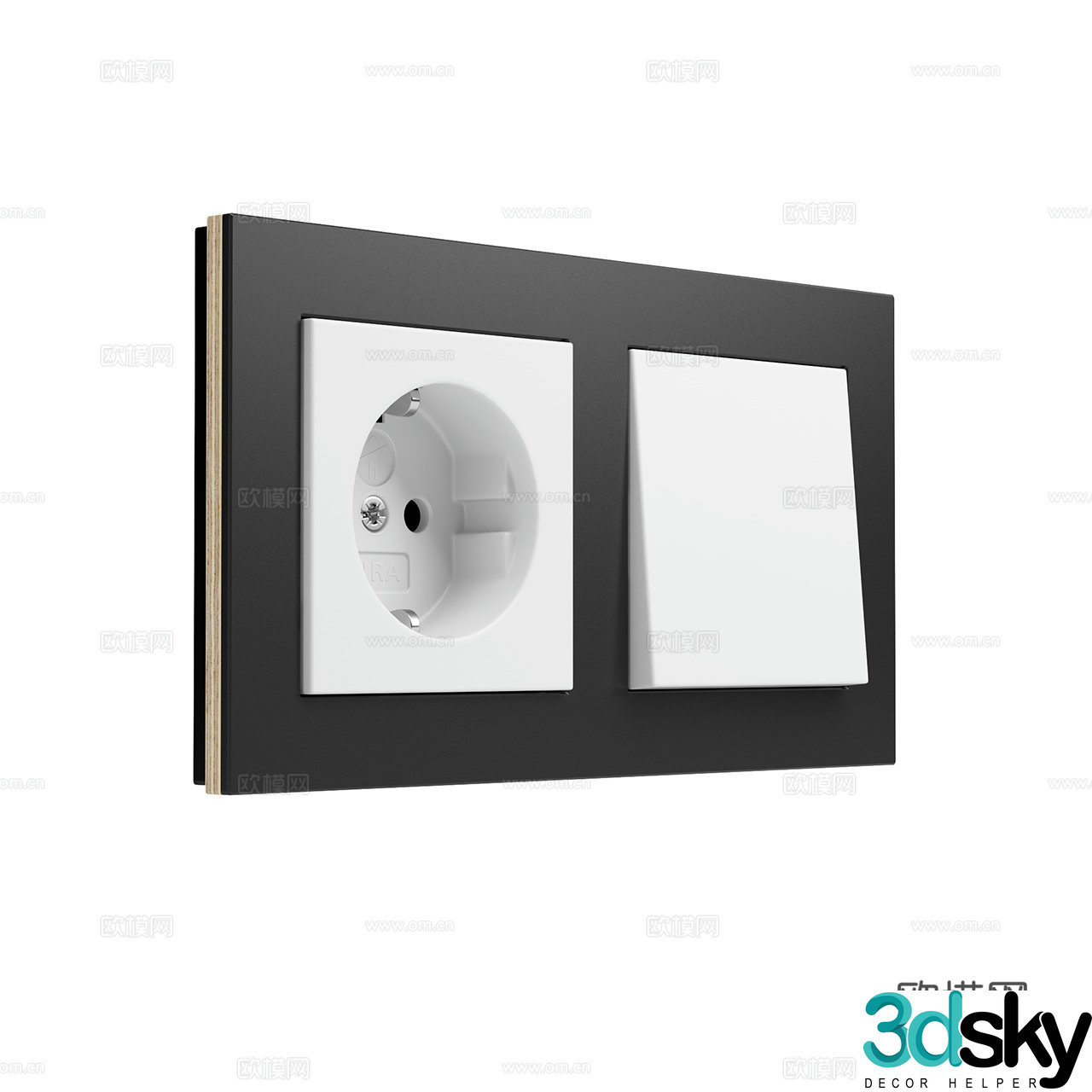 Gira modern switch socket minimalist switch socket switch panel socket panel 3d model