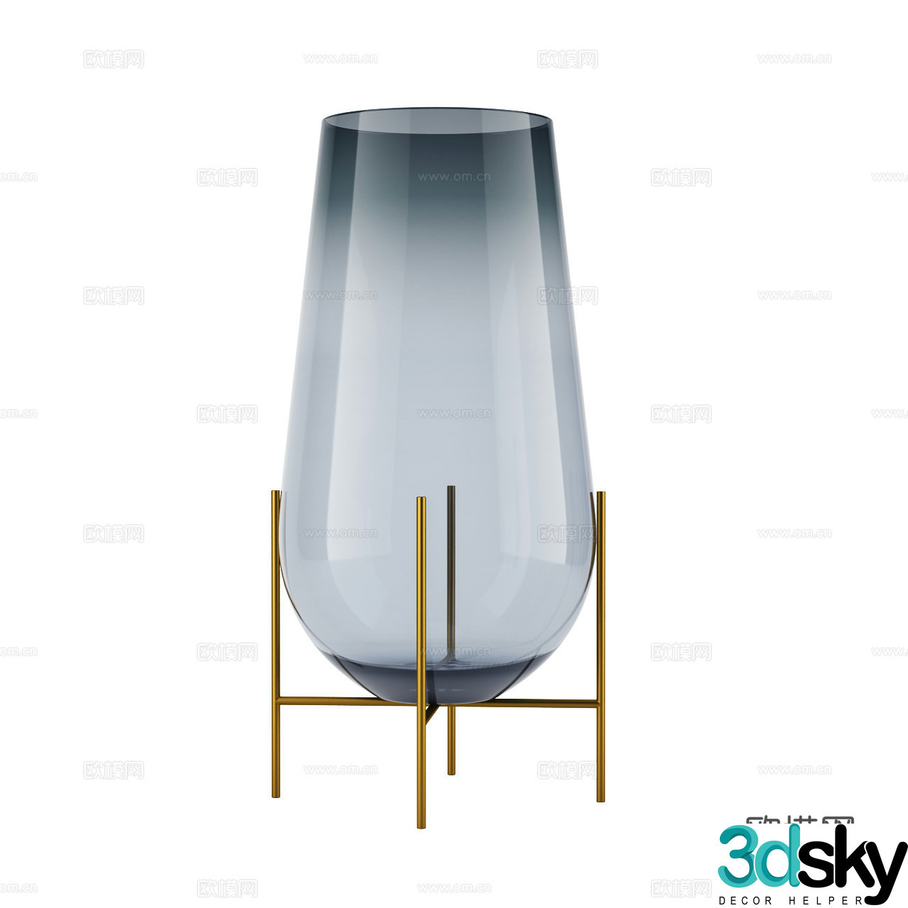 Menu Italian vase Wall decoration vase Glass vase Vase ornament Decoration 3D model