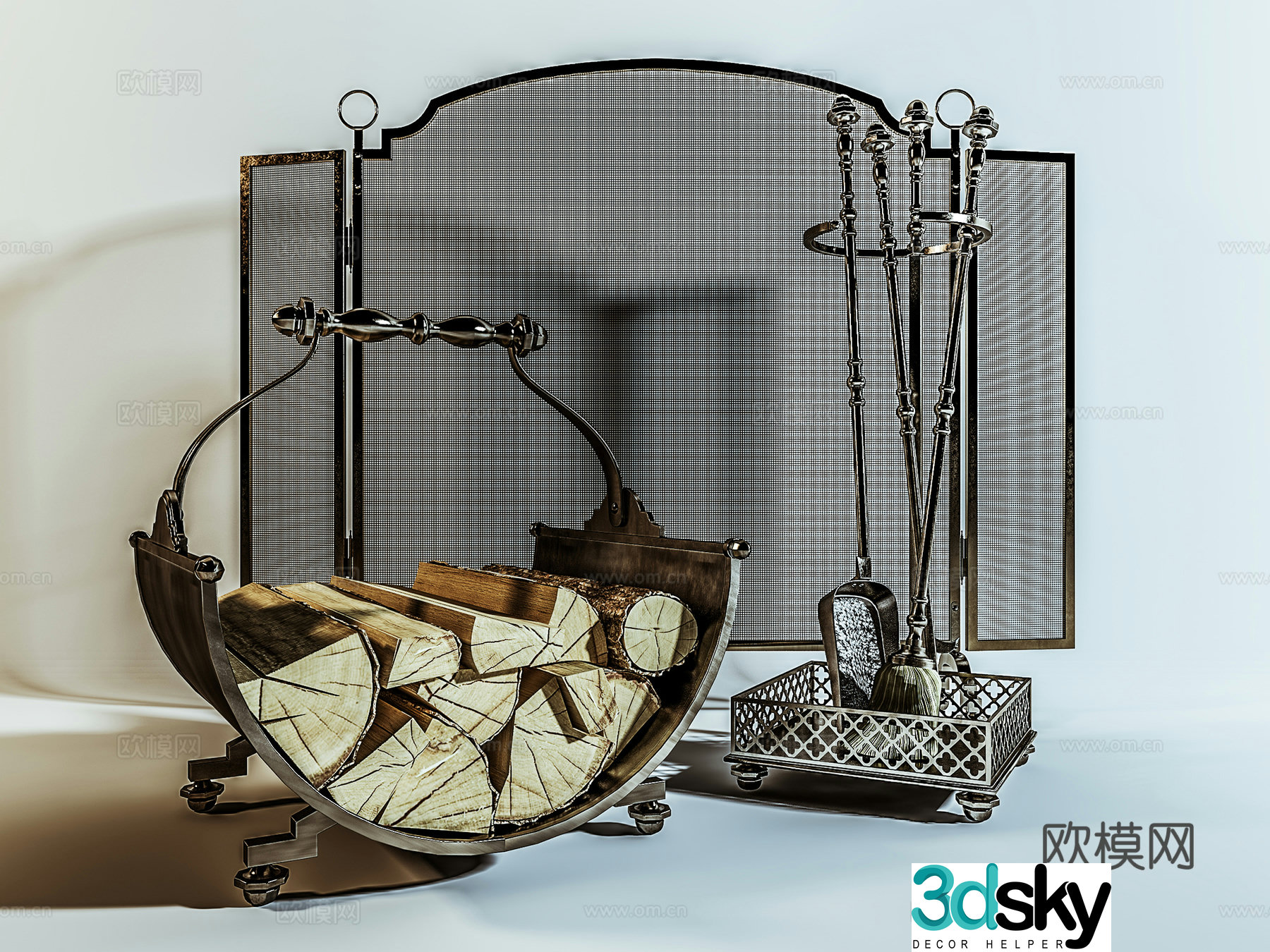 Industrial style ornaments ornaments combination ornaments 3D model